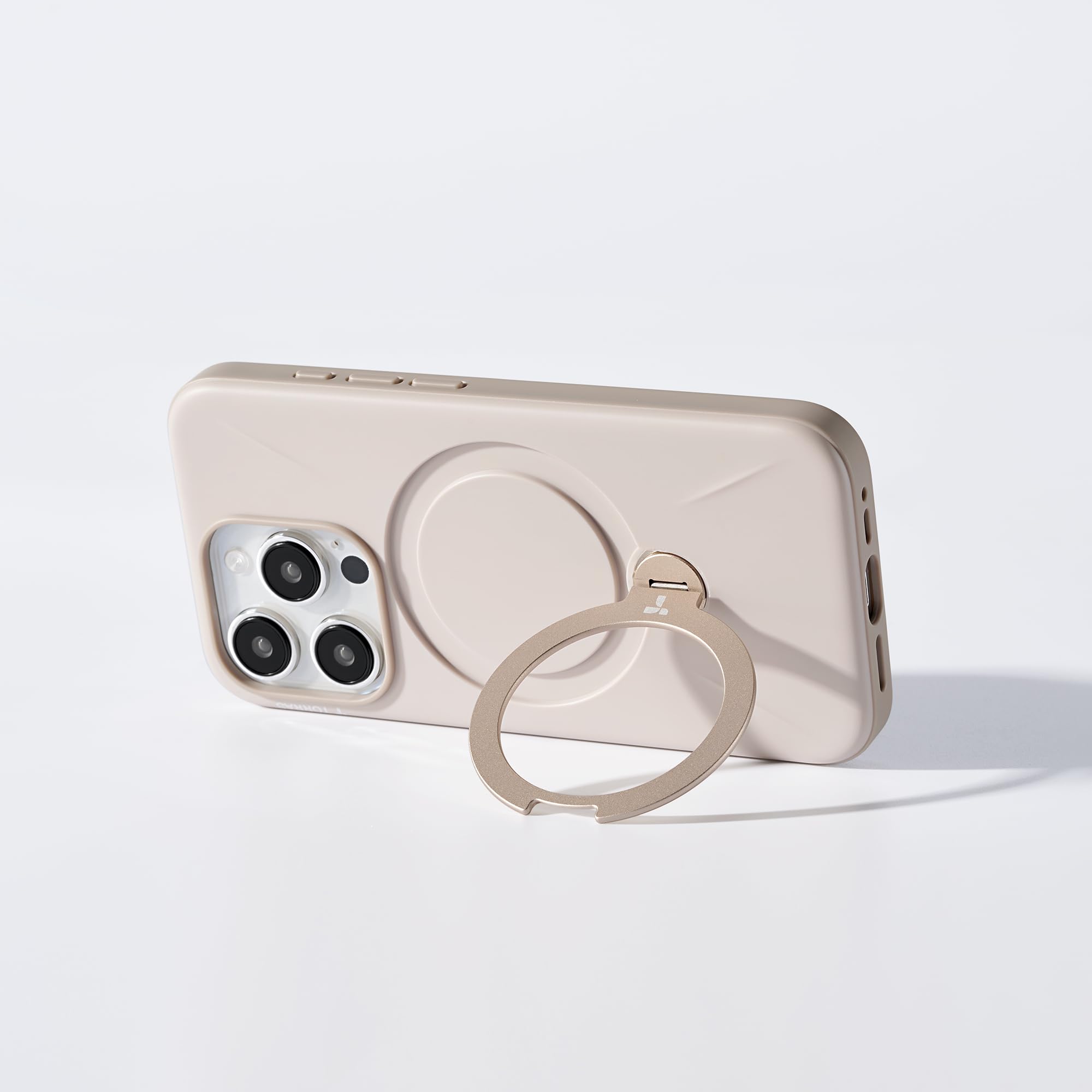 Foto 7 pulgar | Funda De Teléfono Torras Ostand Spin Para Iphone 15 Pro Desert Beige - Venta Internacional.