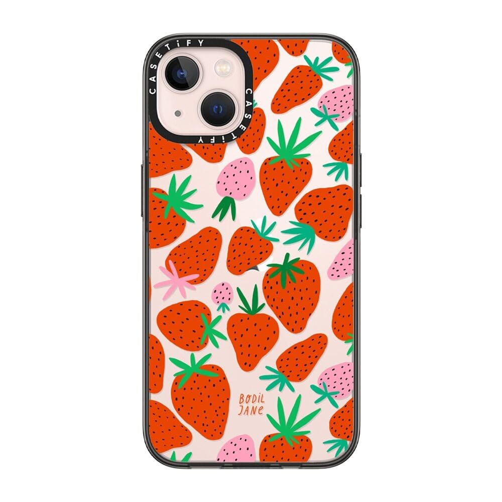 Funda Para Teléfono Casetify Compact Iphone 13 Fresas Transparentes - Venta Internacional.
