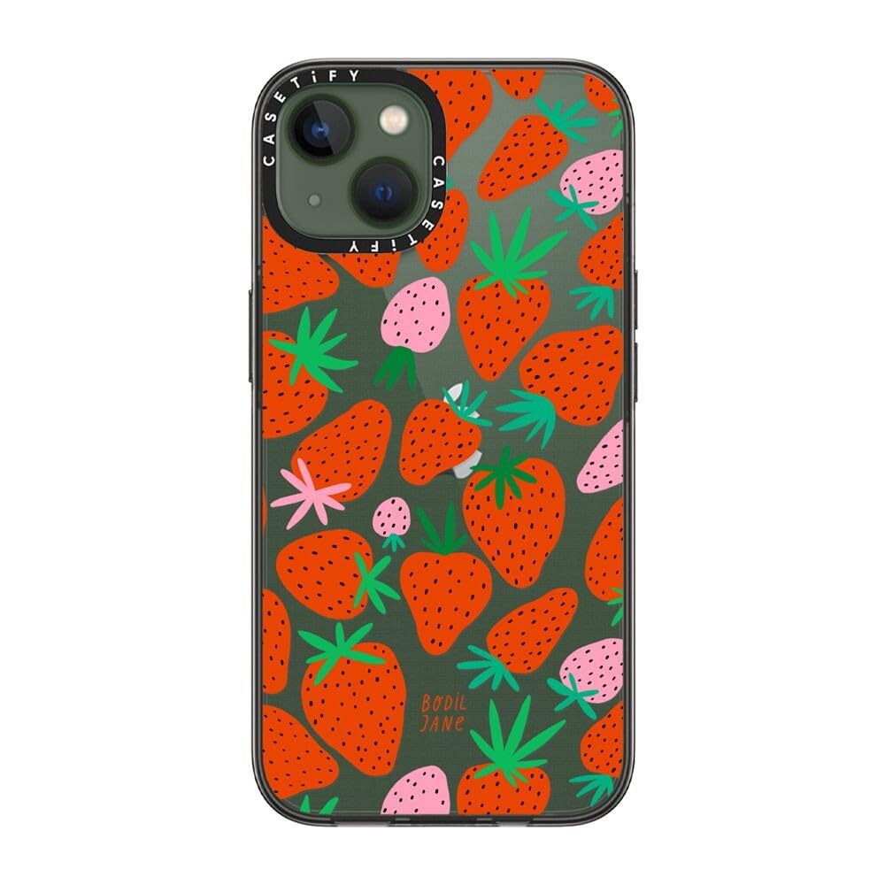 Foto 4 pulgar | Funda Para Teléfono Casetify Compact Iphone 13 Fresas Transparentes - Venta Internacional.