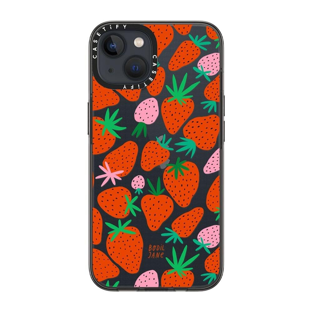 Foto 5 pulgar | Funda Para Teléfono Casetify Compact Iphone 13 Fresas Transparentes - Venta Internacional.
