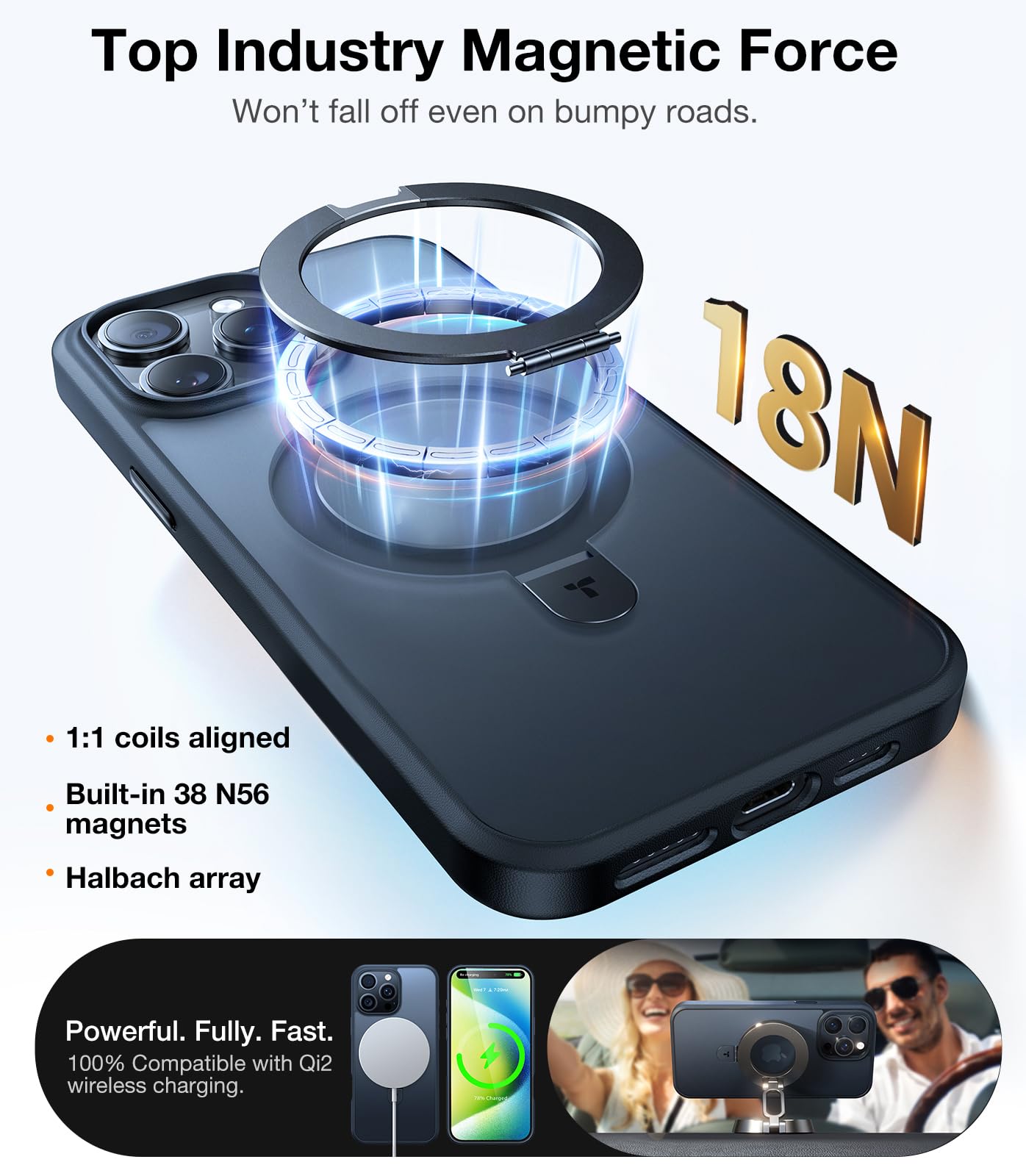 Foto 2 | Funda De Teléfono Torras Ultra Magnetic Ostand Para Iphone 15 Pro - Venta Internacional.