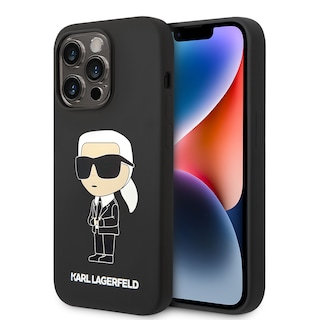 Foto 1 | Funda Karl Silicon Para Iphone 14 Pro - Negro
