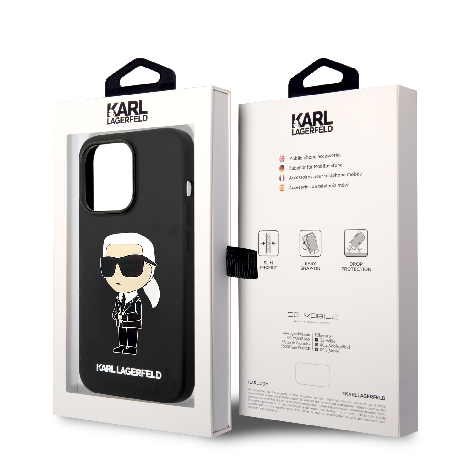Foto 9 pulgar | Funda Karl Silicon Para Iphone 14 Pro - Negro