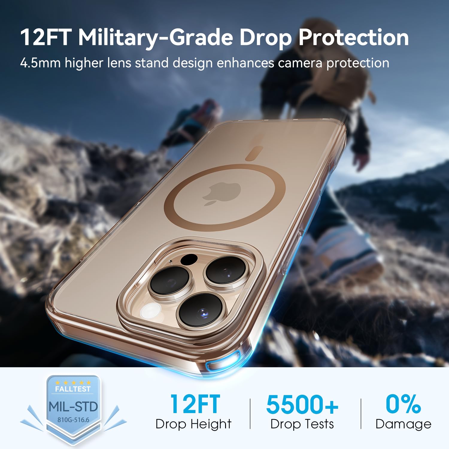 Foto 6 pulgar | Funda Casekoo Desert Titanium Para Iphone 16 Pro 6.3 - Venta Internacional.