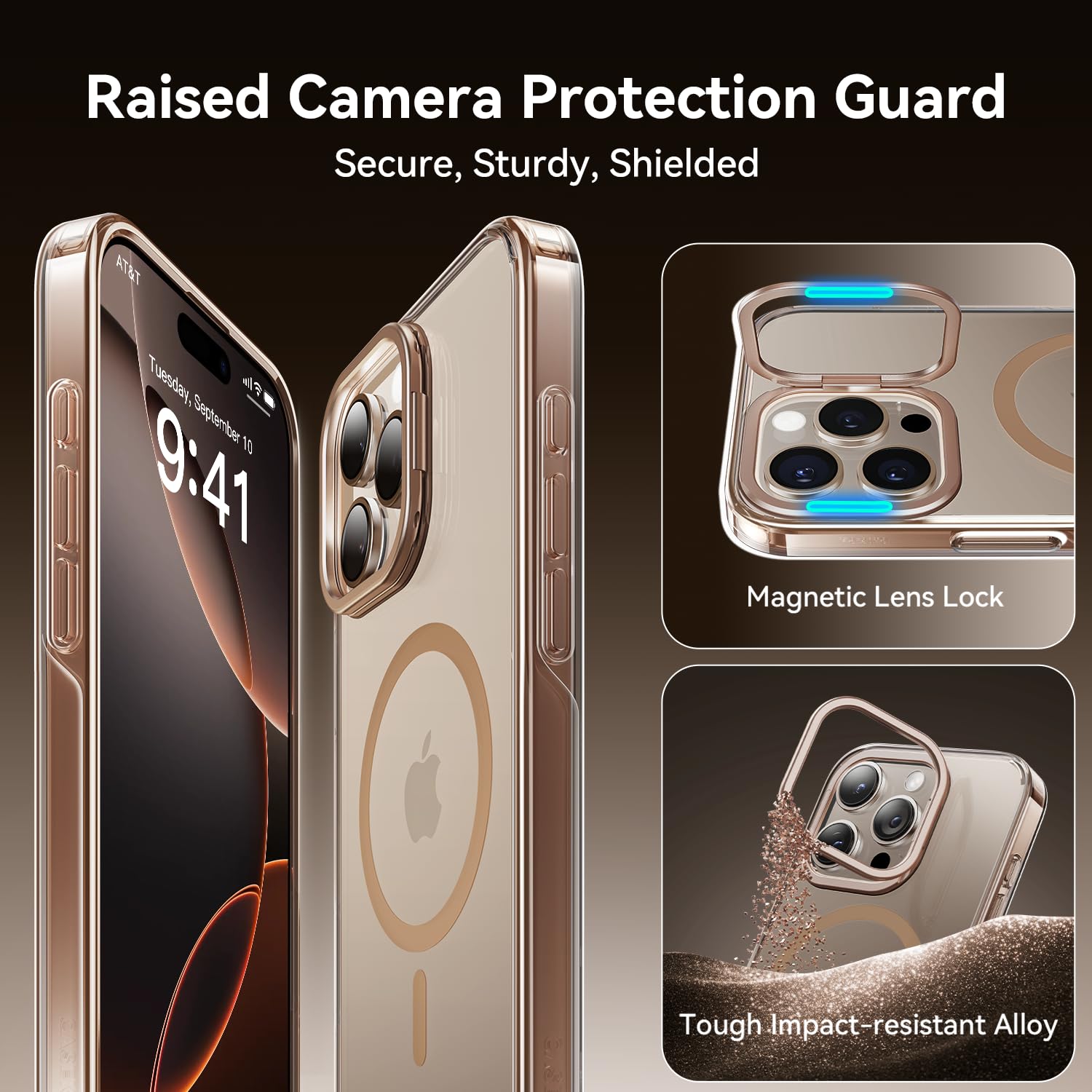 Foto 7 pulgar | Funda Casekoo Desert Titanium Para Iphone 16 Pro 6.3 - Venta Internacional.