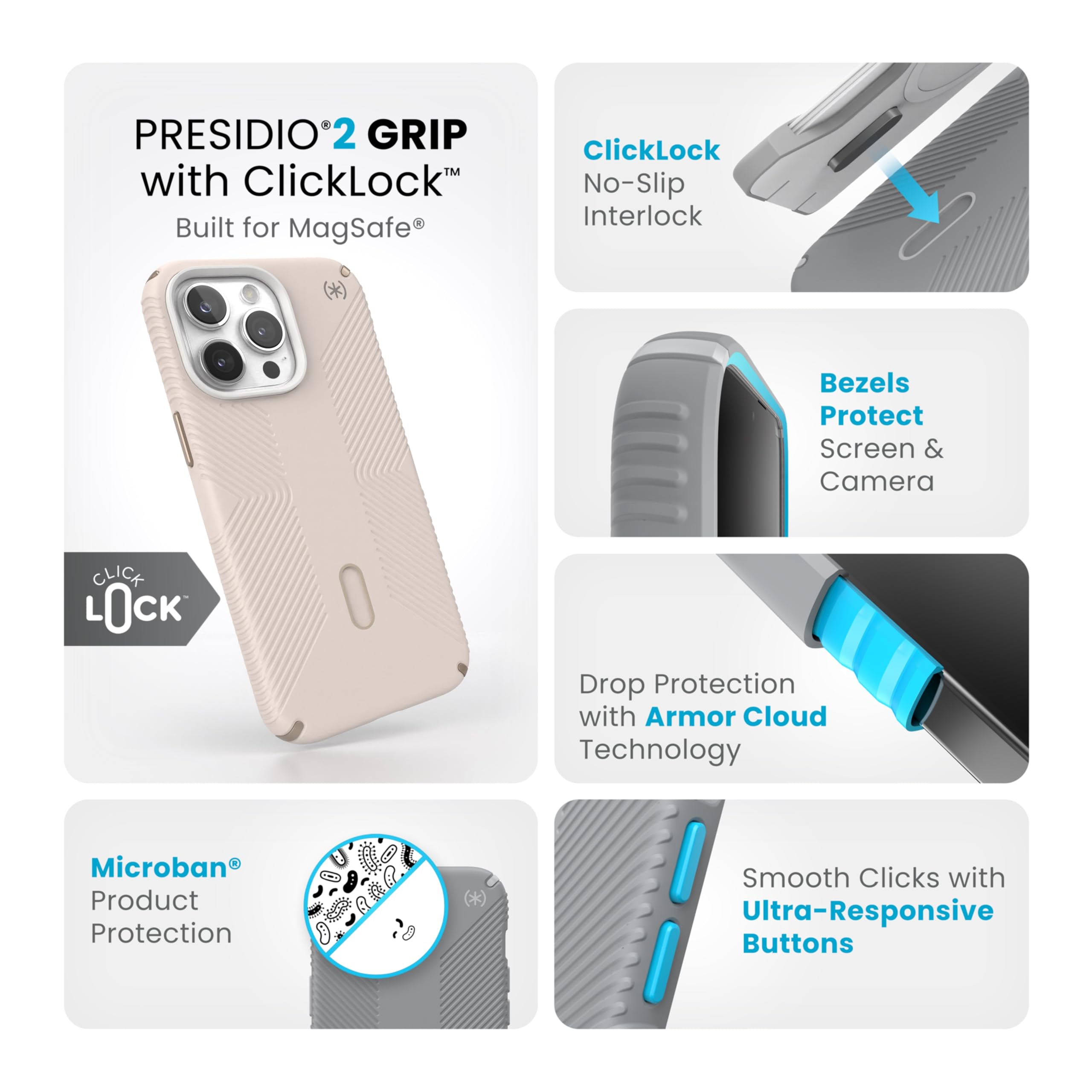 Foto 4 pulgar | Funda De Teléfono Speck Presidio2 Grip Para Iphone 15 Pro Max 6.7 - Venta Internacional.