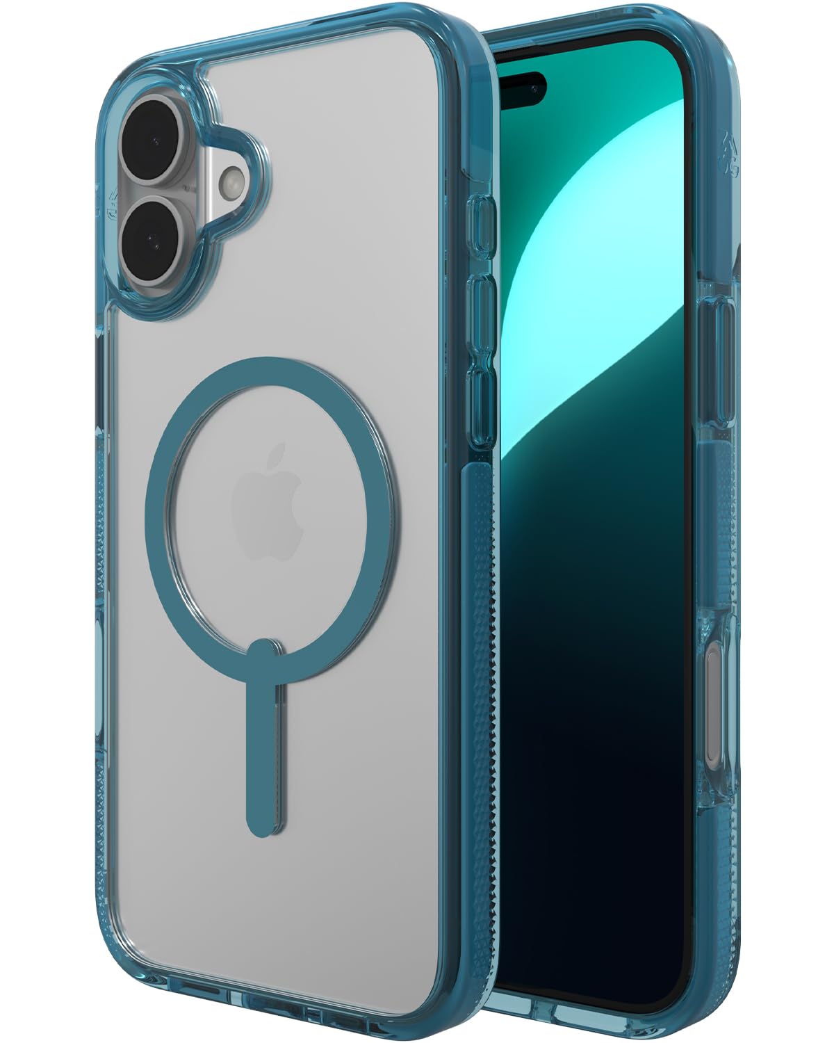 Foto 2 pulgar | Funda De Teléfono Zagg Santa Cruz Snap Para Iphone 16 Plus, Color Azul - Venta Internacional.