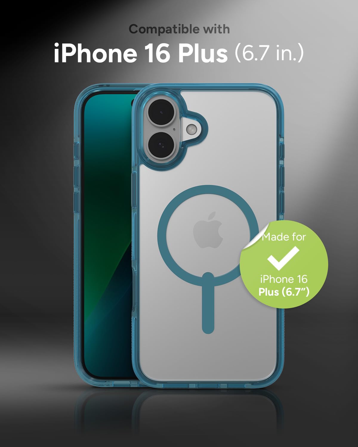Foto 3 pulgar | Funda De Teléfono Zagg Santa Cruz Snap Para Iphone 16 Plus, Color Azul - Venta Internacional.