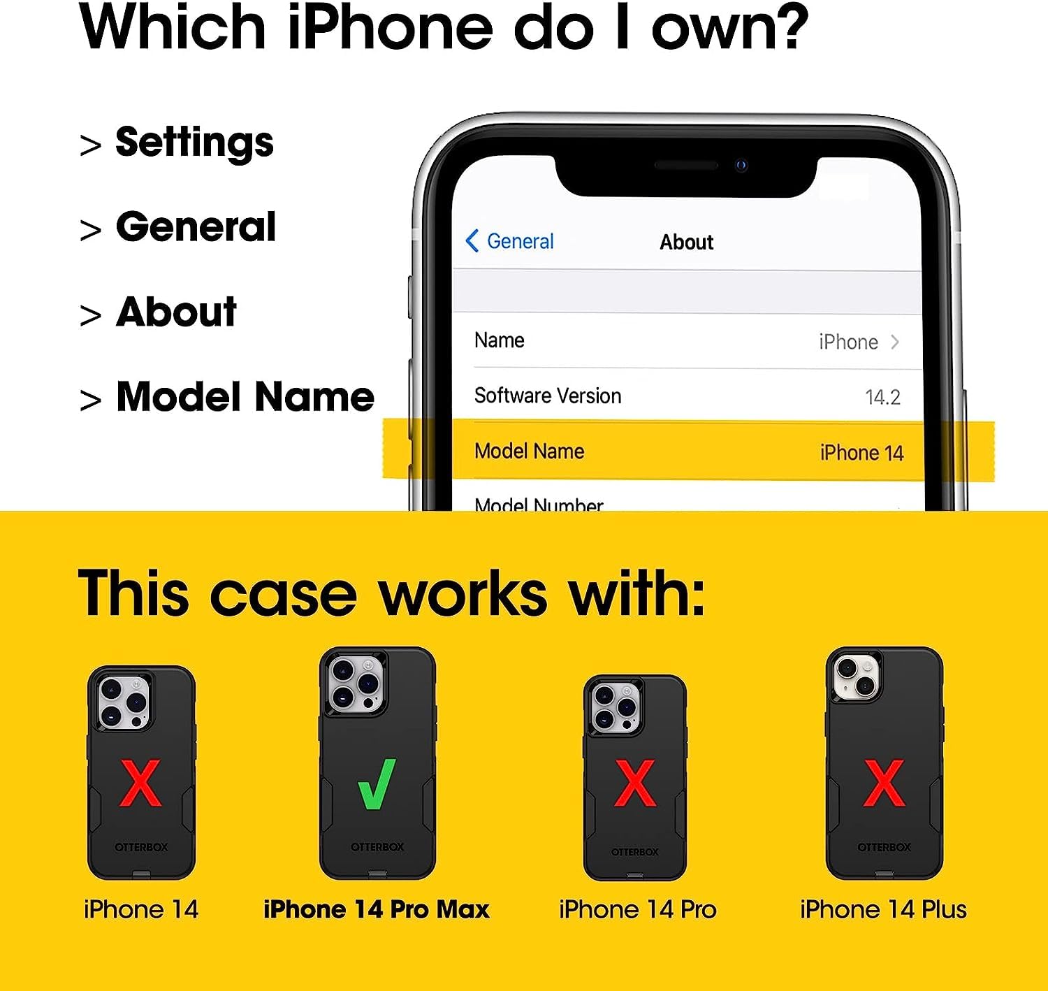 Foto 2 | Funda De Teléfono Otterbox Commuter Series Para Iphone 14 Pro Max - Venta Internacional.