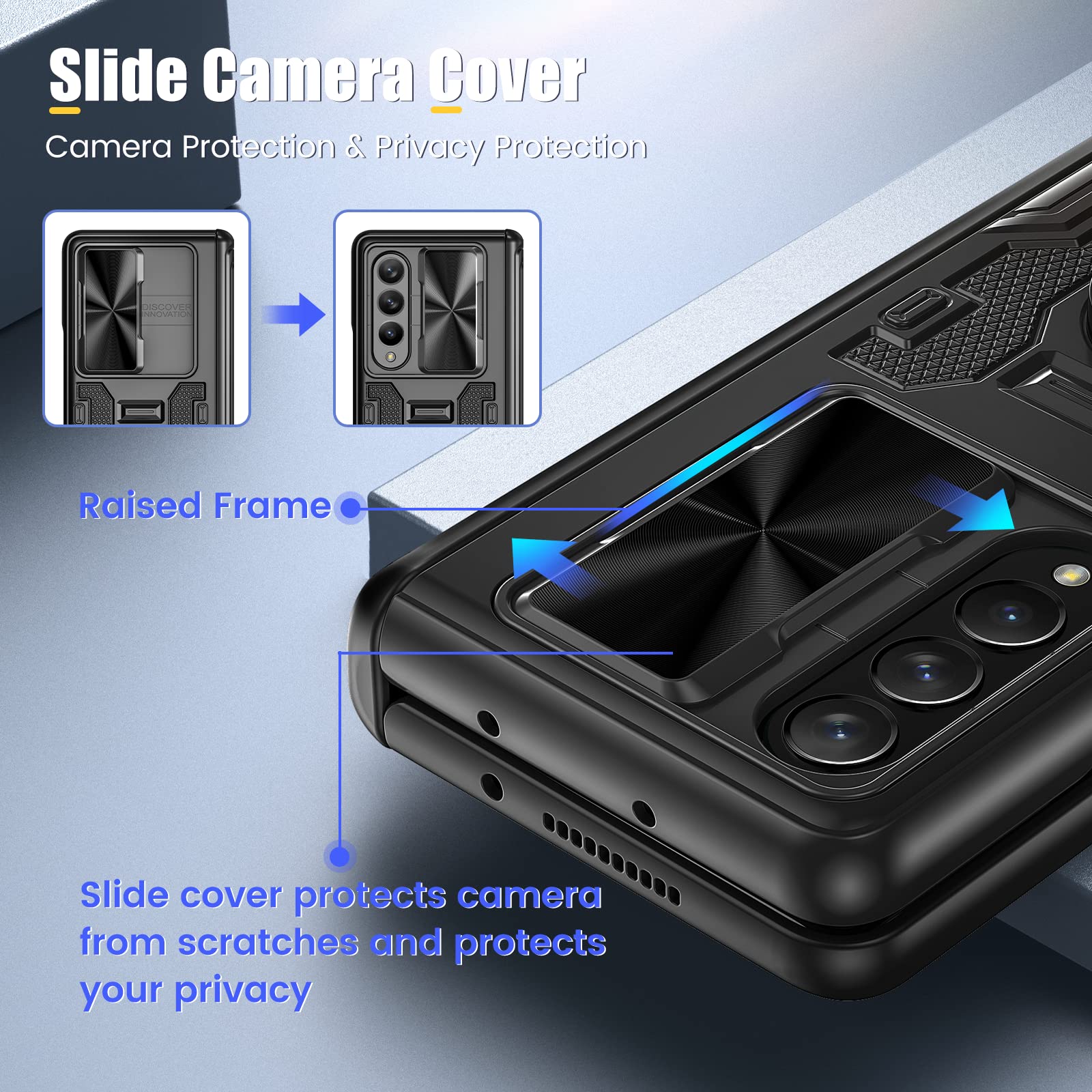 Foto 3 pulgar | Funda Caka Para Samsung Galaxy Z Fold 4 Con Soporte Y Funda - Venta Internacional.