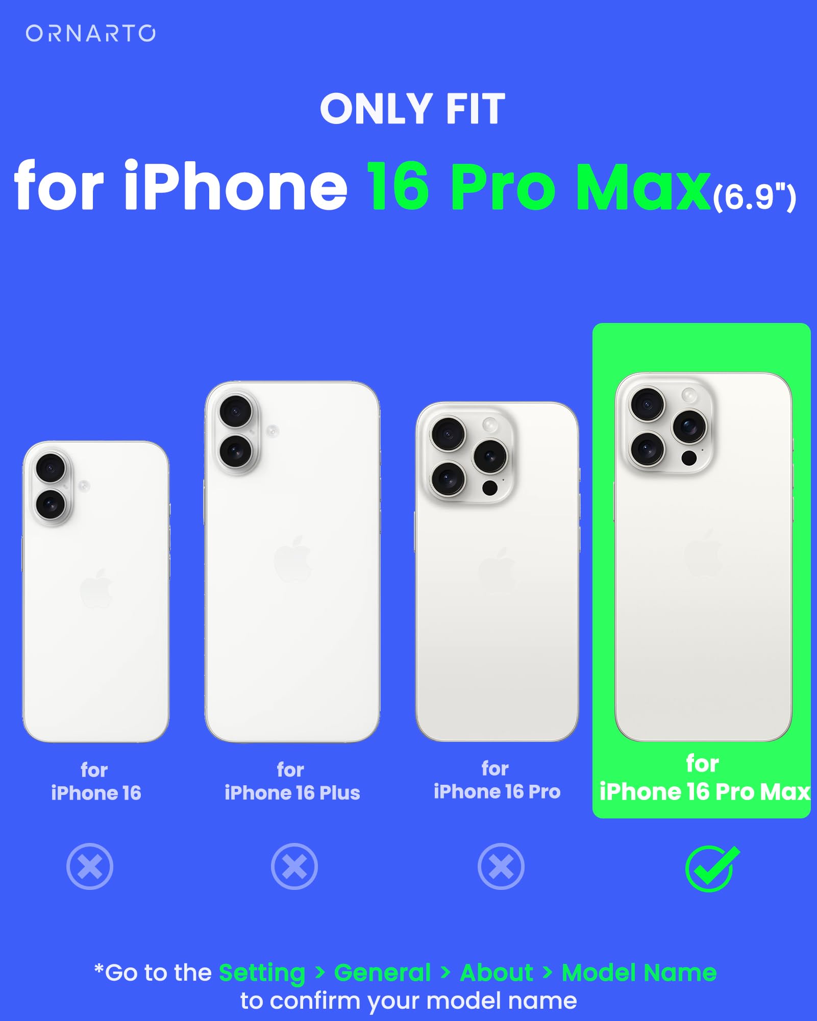 Foto 3 pulgar | Funda De Teléfono Ornarto Air Para Iphone 16 Pro Max Clear Con Magsafe - Venta Internacional.