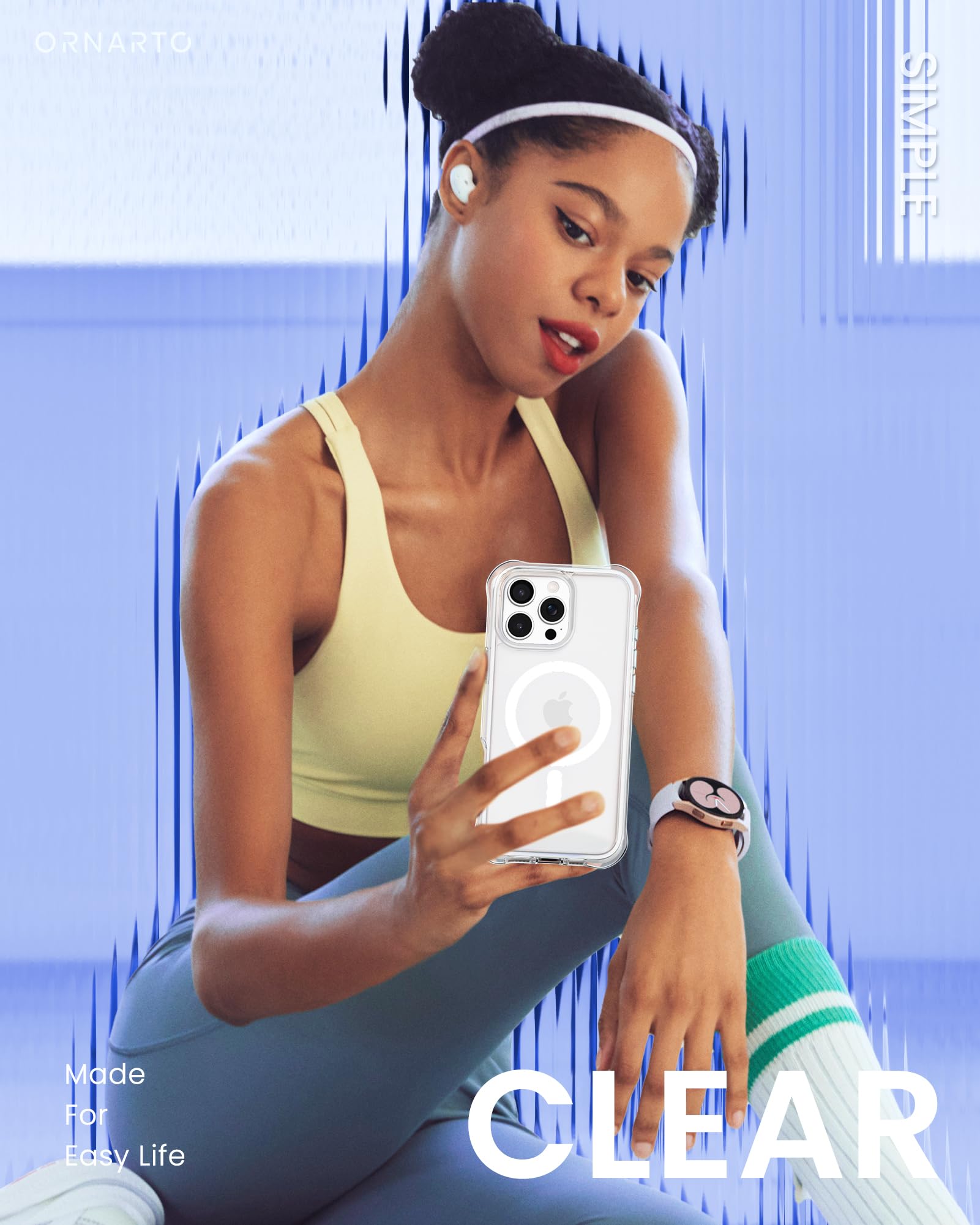 Foto 6 pulgar | Funda De Teléfono Ornarto Air Para Iphone 16 Pro Max Clear Con Magsafe - Venta Internacional.