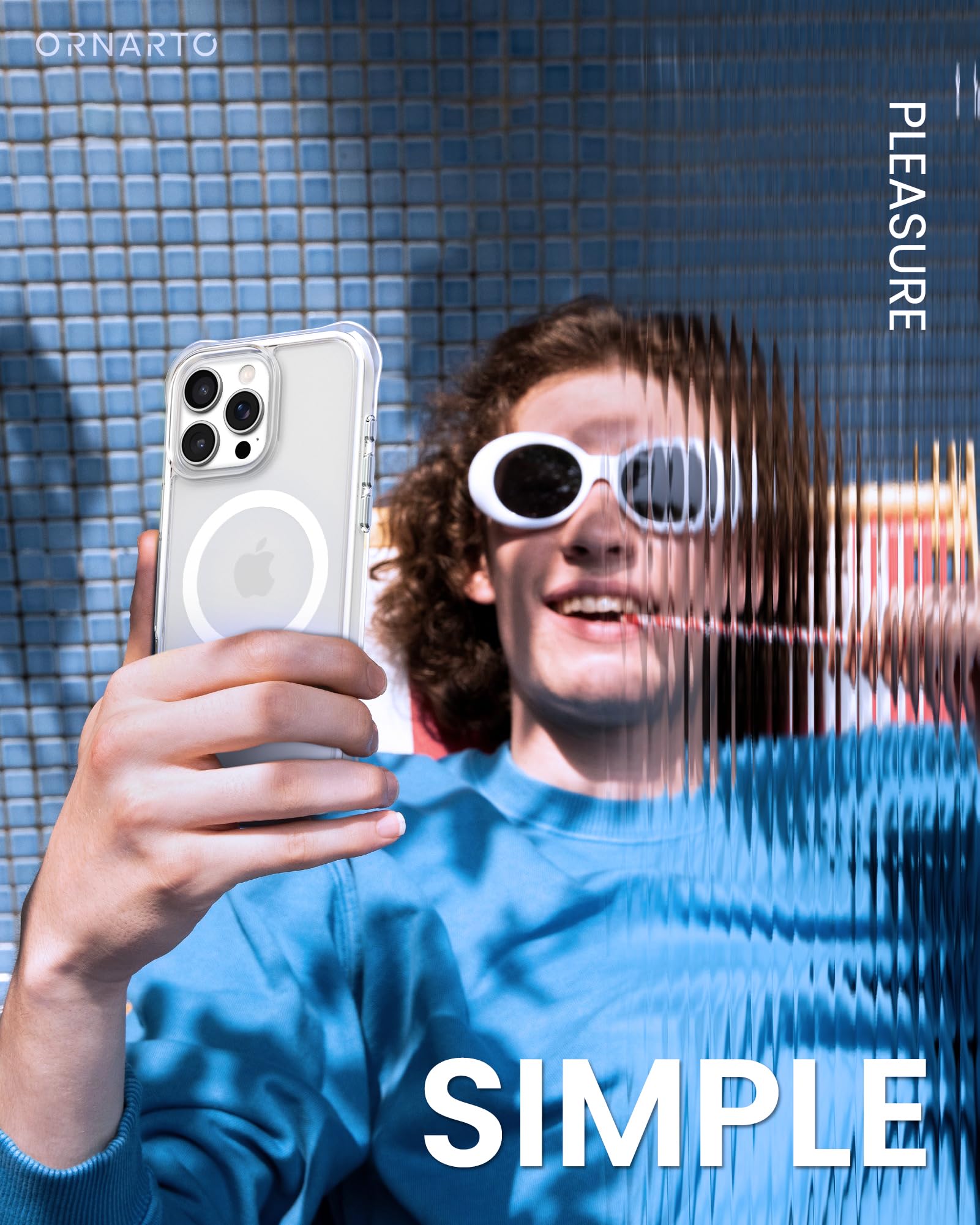 Foto 7 pulgar | Funda De Teléfono Ornarto Air Para Iphone 16 Pro Max Clear Con Magsafe - Venta Internacional.