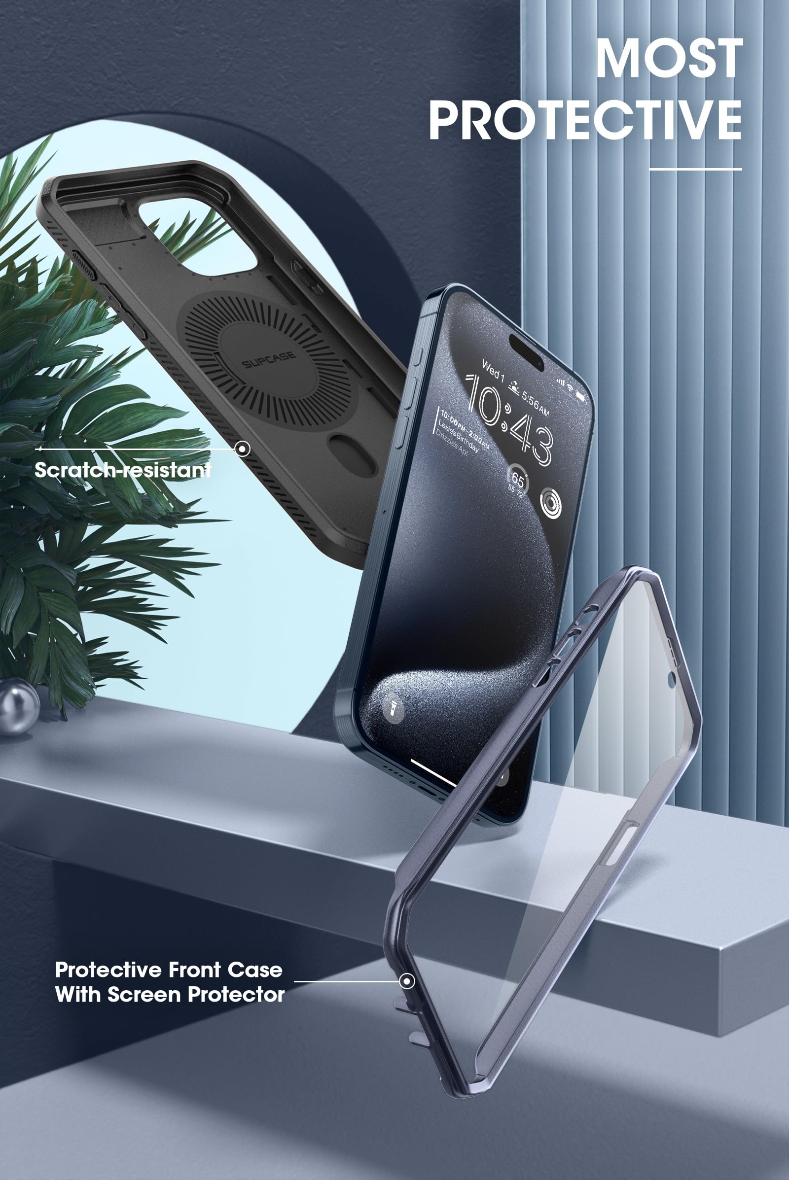 Foto 6 pulgar | Funda De Teléfono Supcase Para Iphone 15 Pro Max Con Soporte Magsafe - Venta Internacional.