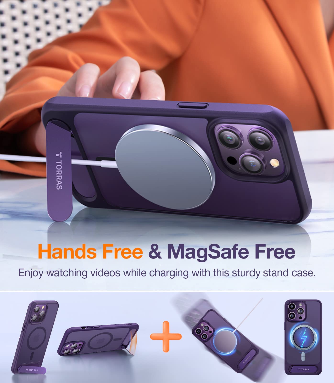 Foto 2 | Funda Para Teléfono Torras Strong Magnetic Stand Iphone 14 Pro Max - Venta Internacional.