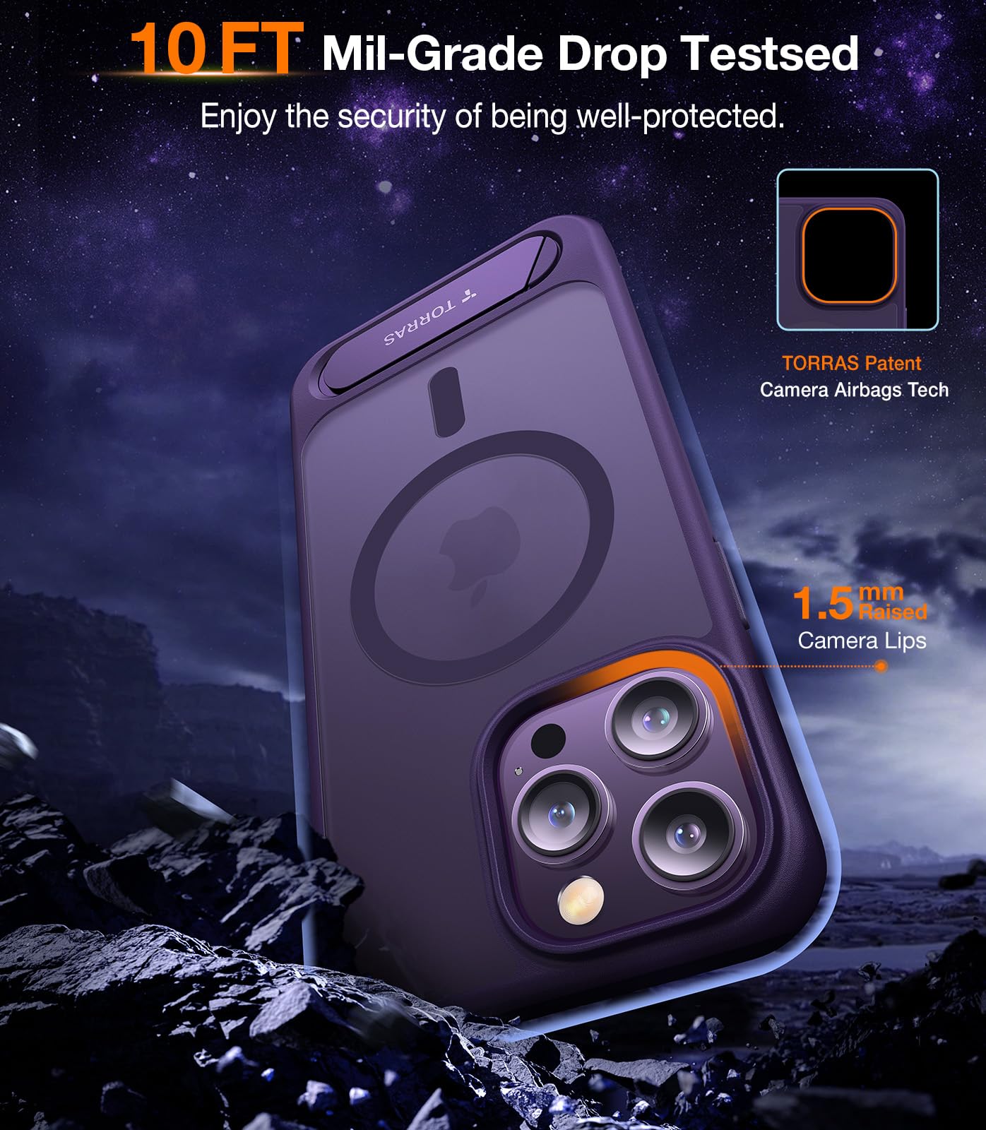 Foto 5 pulgar | Funda Para Teléfono Torras Strong Magnetic Stand Iphone 14 Pro Max - Venta Internacional.