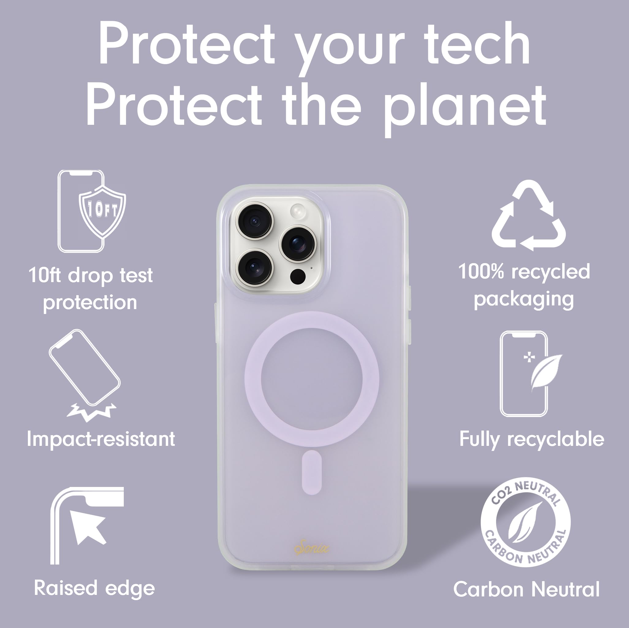 Foto 4 | Funda De Teléfono Sonix Jelly Lavender Para Iphone 14 Pro Con Magsafe - Venta Internacional.