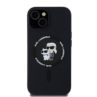 Foto 3 | Funda Karl Silicón Con Anillo K&c Para Iphone 15 - Negro