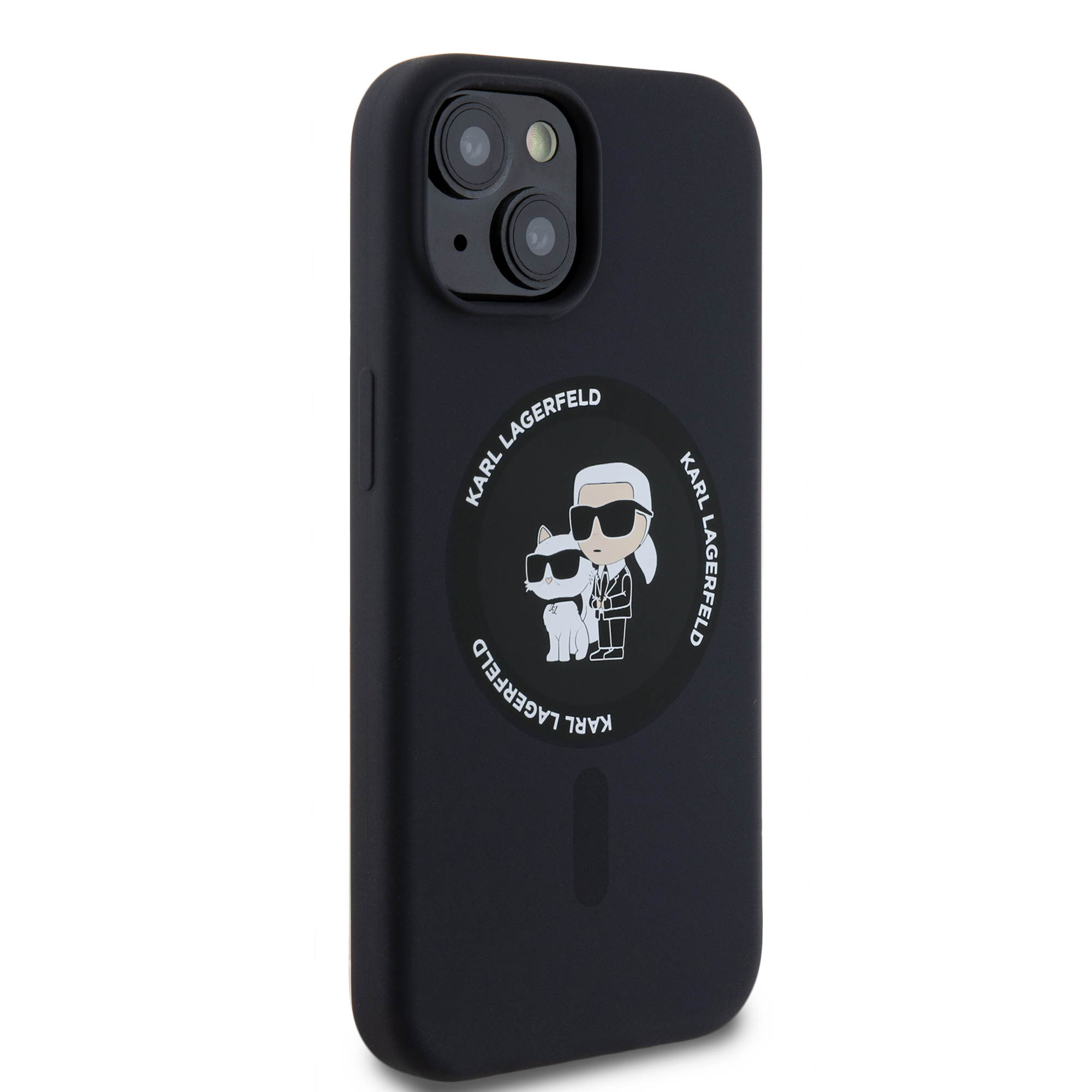Foto 5 pulgar | Funda Karl Silicón Con Anillo K&c Para Iphone 15 - Negro