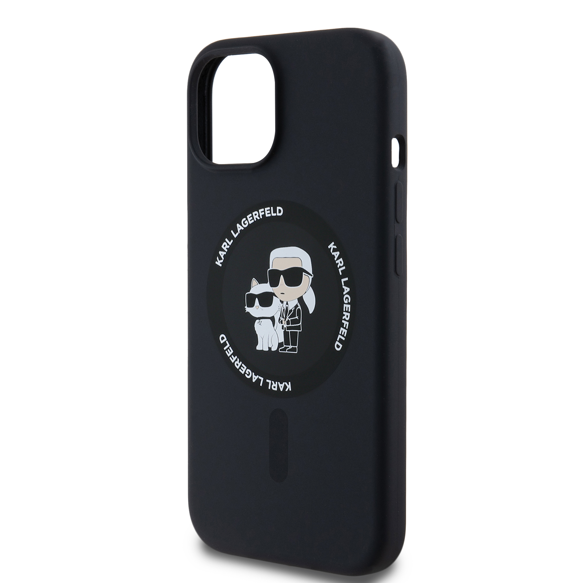 Foto 7 pulgar | Funda Karl Silicón Con Anillo K&c Para Iphone 15 - Negro