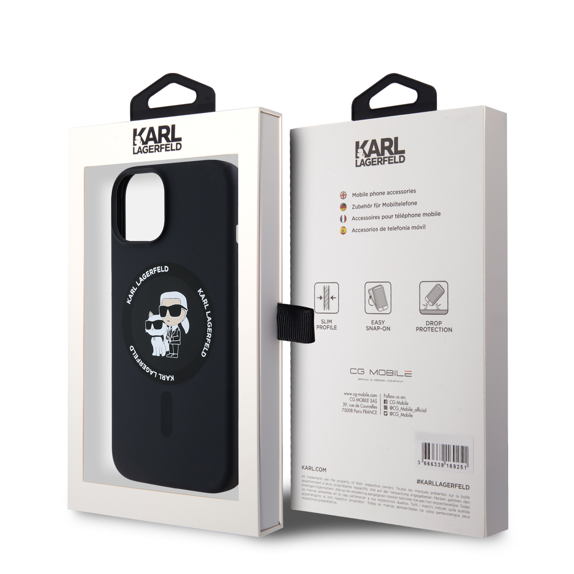 Foto 9 pulgar | Funda Karl Silicón Con Anillo K&c Para Iphone 15 - Negro