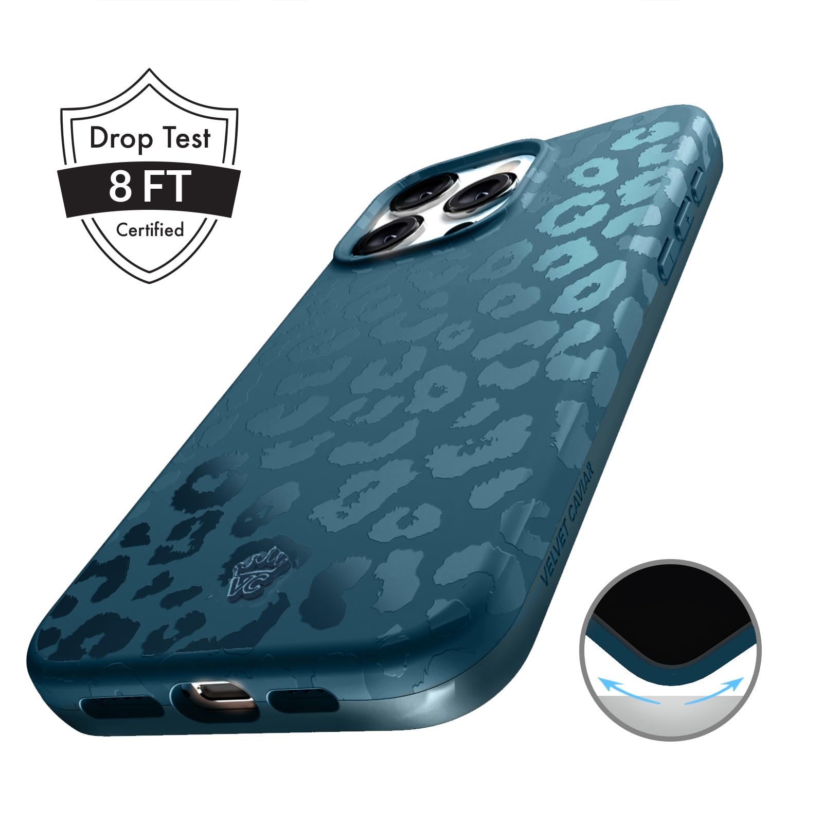 Foto 6 pulgar | Funda Velvet Caviar Para Iphone 15 Pro Max Azul Marino - Venta Internacional.