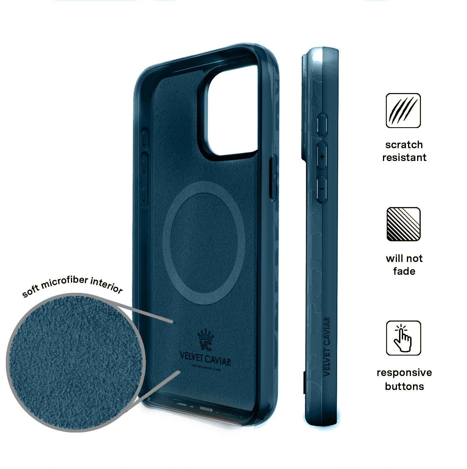 Foto 7 pulgar | Funda Velvet Caviar Para Iphone 15 Pro Max Azul Marino - Venta Internacional.