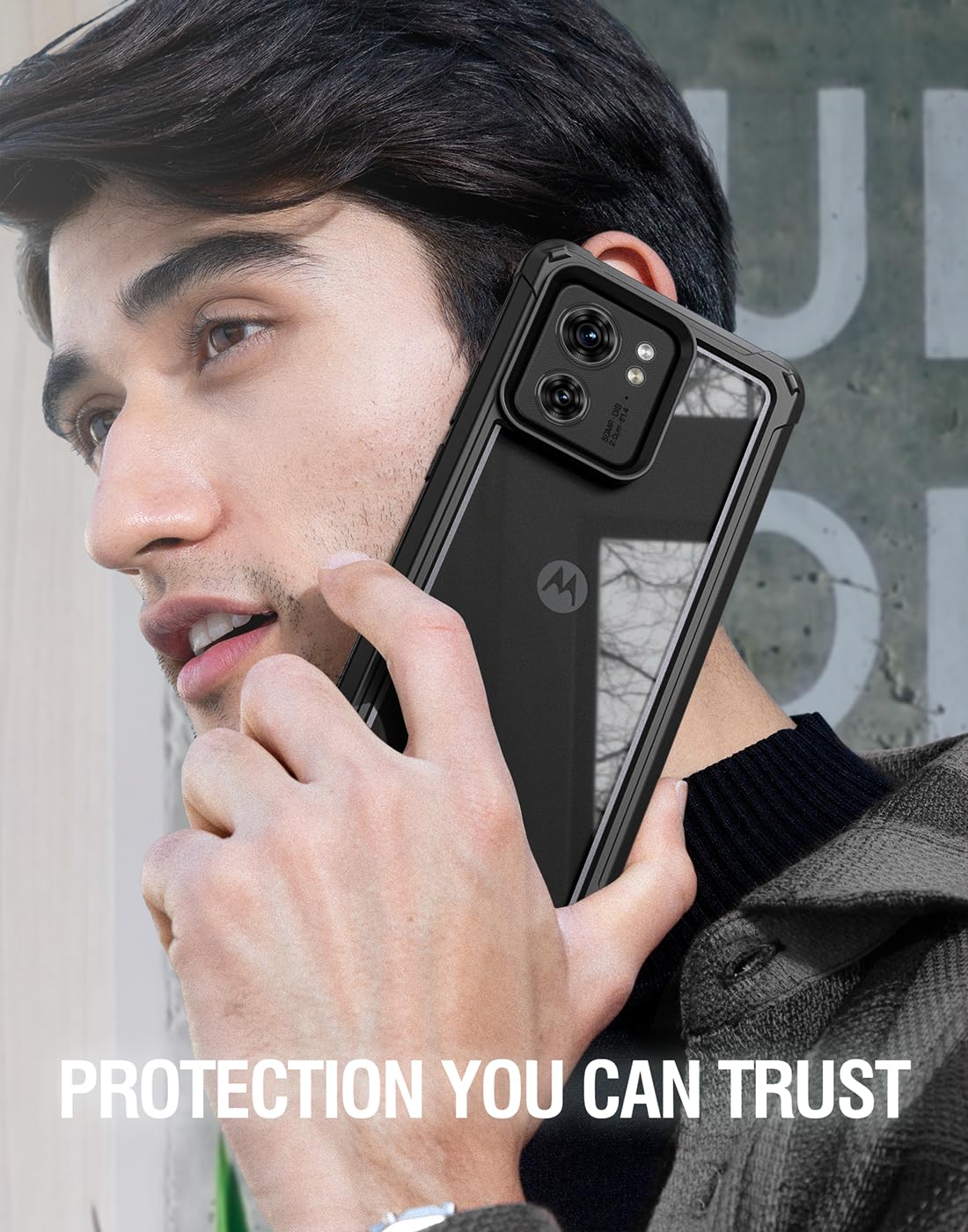 Foto 7 pulgar | Funda Poetic Guardian Para Motorola Moto Edge 2023, Color Negro Y Transparente - Venta Internacional.