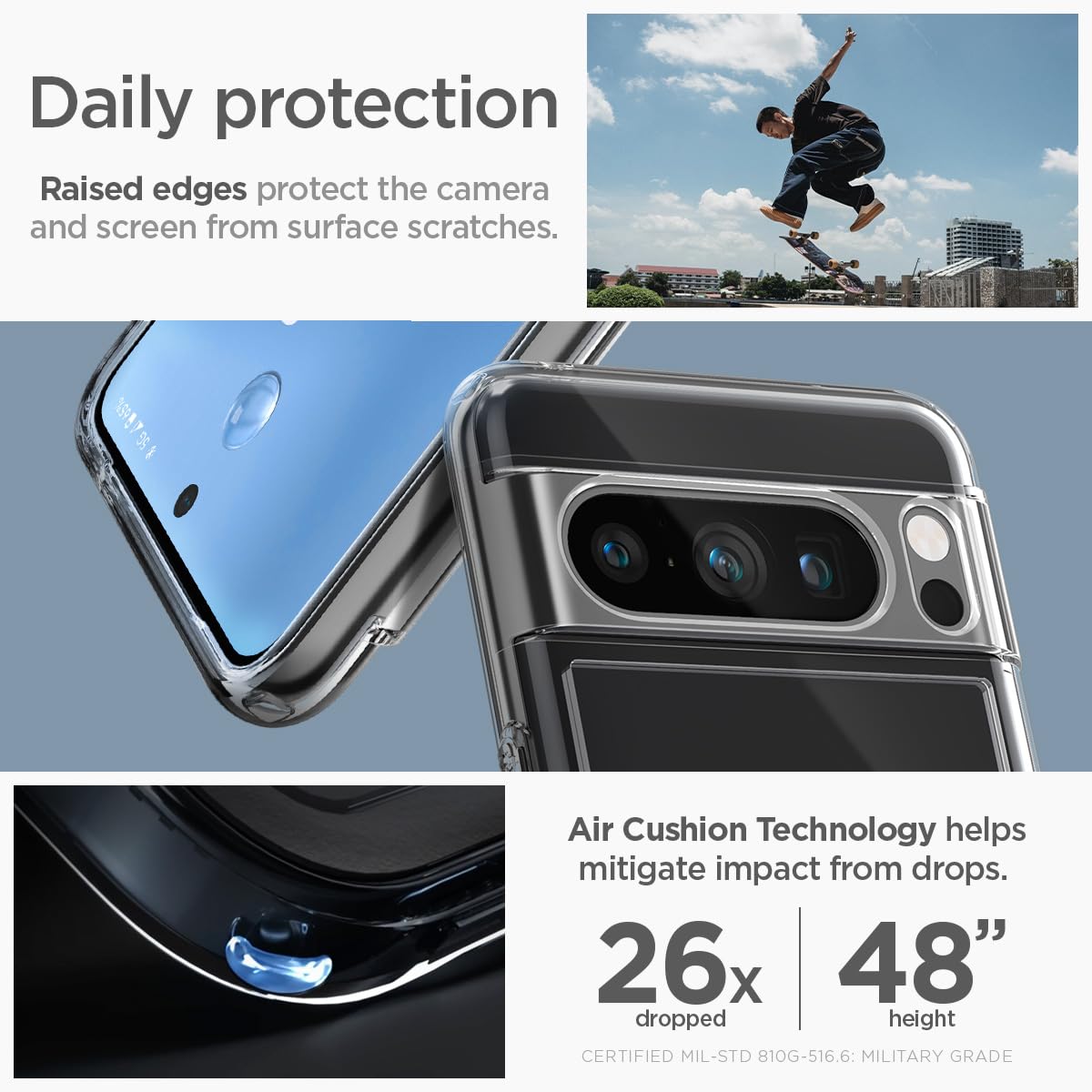 Foto 6 pulgar | Anillo Metálico Case Spigen Ultra Hybrid Onetap Para Pixel 8 Pro, Color Negro - Venta Internacional.