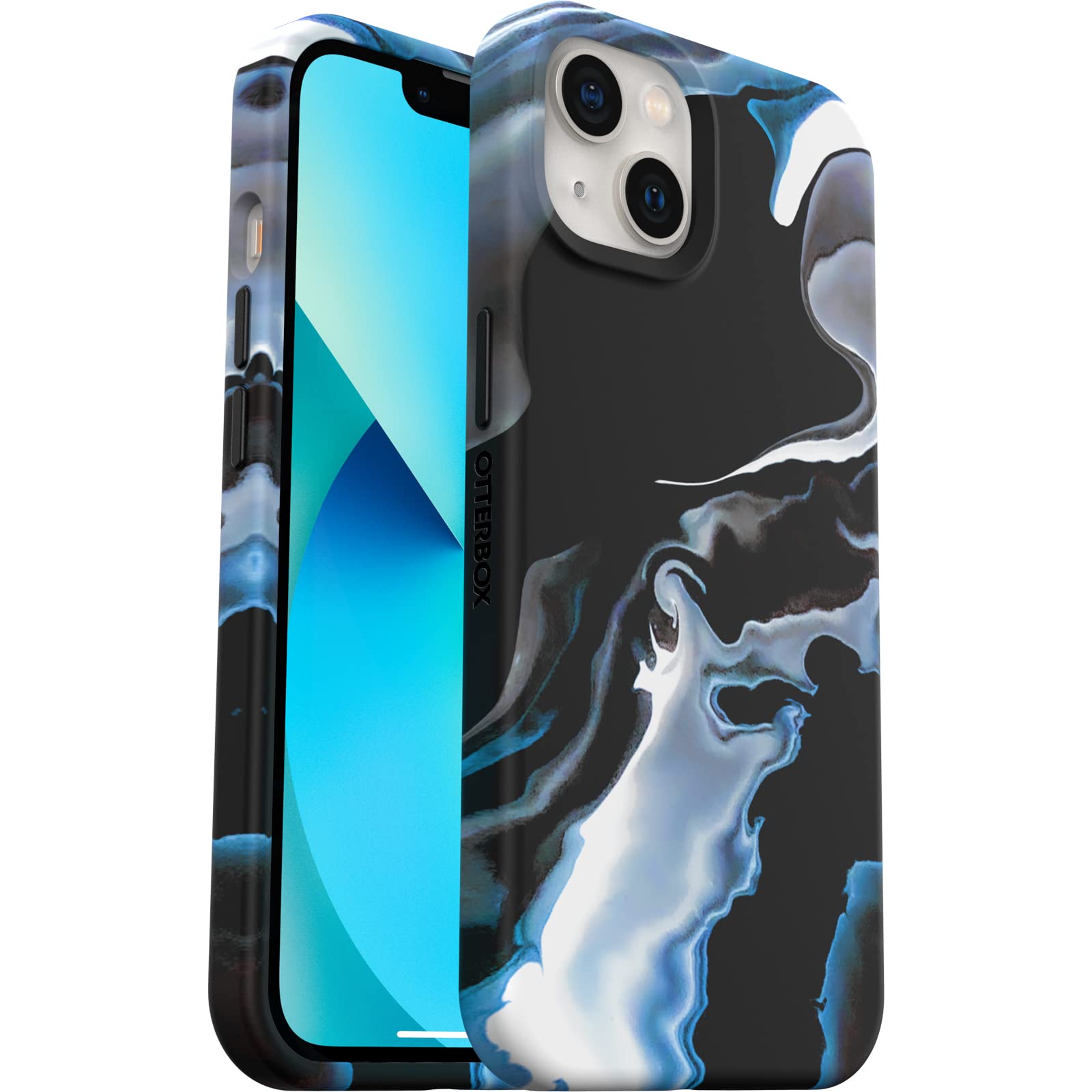 Foto 5 | Funda Otterbox Para Iphone 13 Soft Touch Fashion, Azul Mercurio/negro - Venta Internacional.