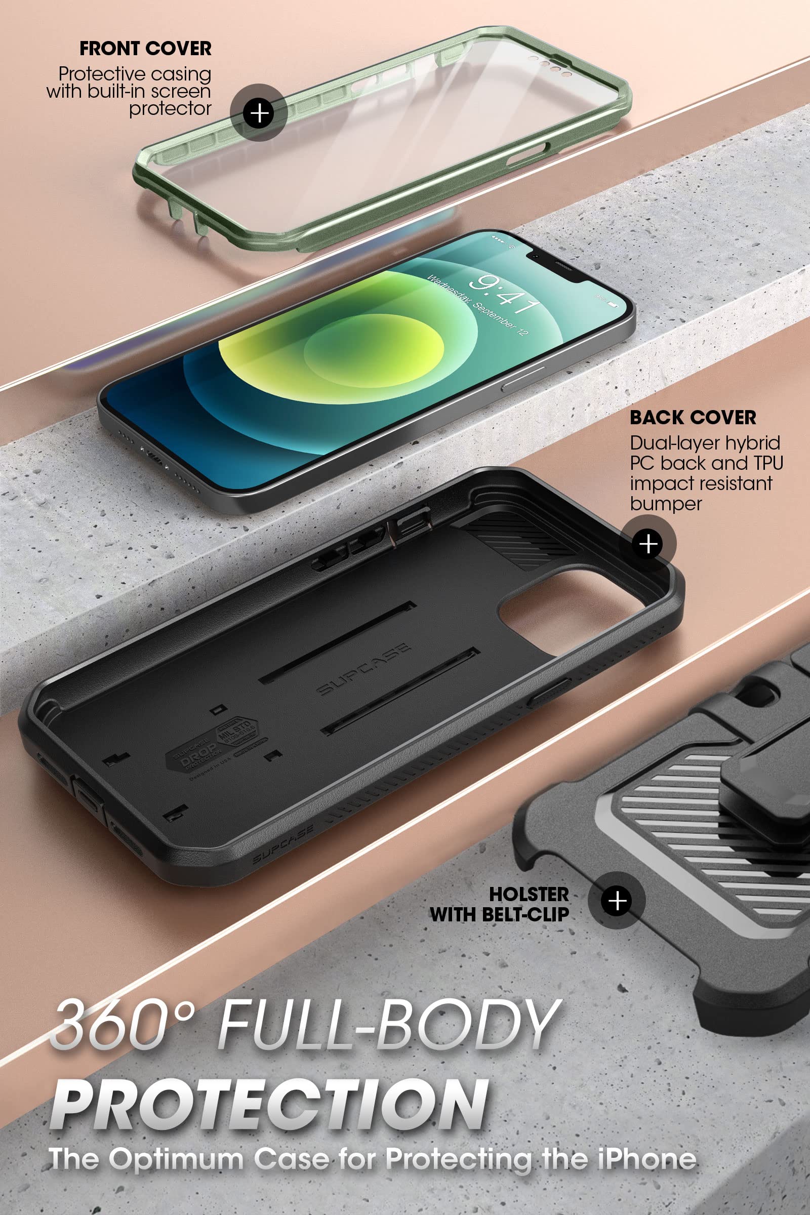 Foto 5 pulgar | Funda Para Teléfono Supcase Unicorn Beetle Pro Iphone 13 Pro Max - Venta Internacional.