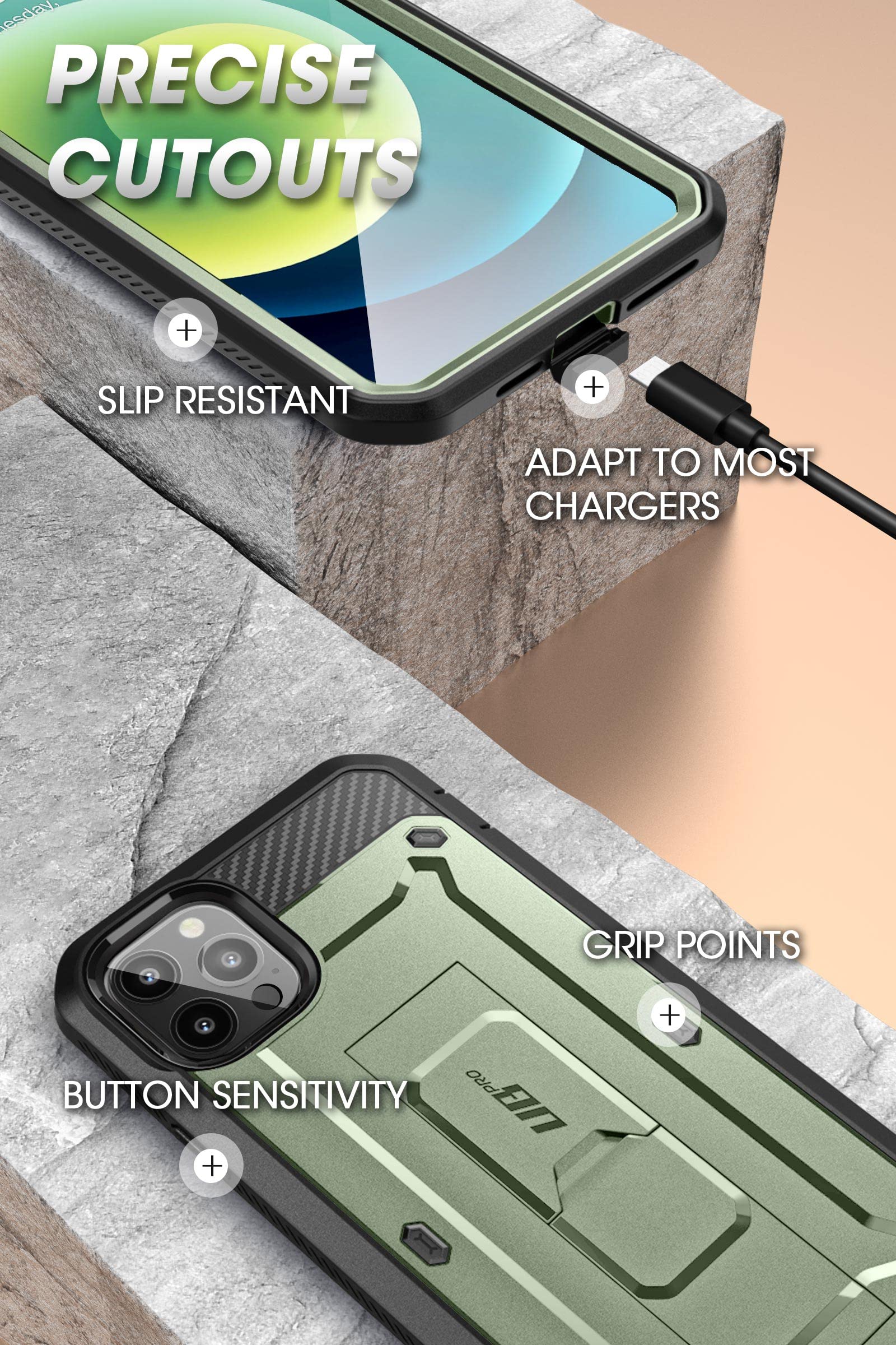 Foto 7 pulgar | Funda Para Teléfono Supcase Unicorn Beetle Pro Iphone 13 Pro Max - Venta Internacional.