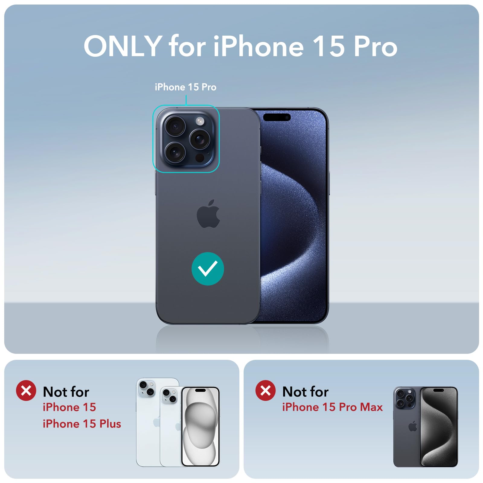 Foto 3 pulgar | Funda Esr Para Iphone 15 Pro Con Soporte Magsafe Azul Oscuro - Venta Internacional.
