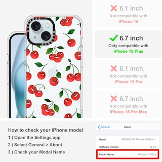 Foto 2 | Funda De Teléfono Mosnovo Para Iphone 15 Plus/iphone 14 Plus Transparente - Venta Internacional.