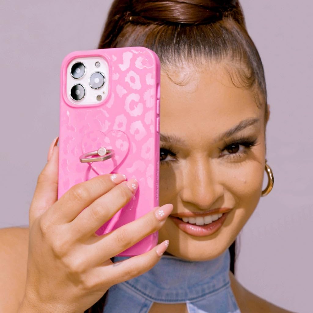 Foto 3 pulgar | Funda De Teléfono Velvet Caviar Compatible Con Iphone 15 Pro Max Con Estampado De Leopardo Rosa - Venta Internacional.