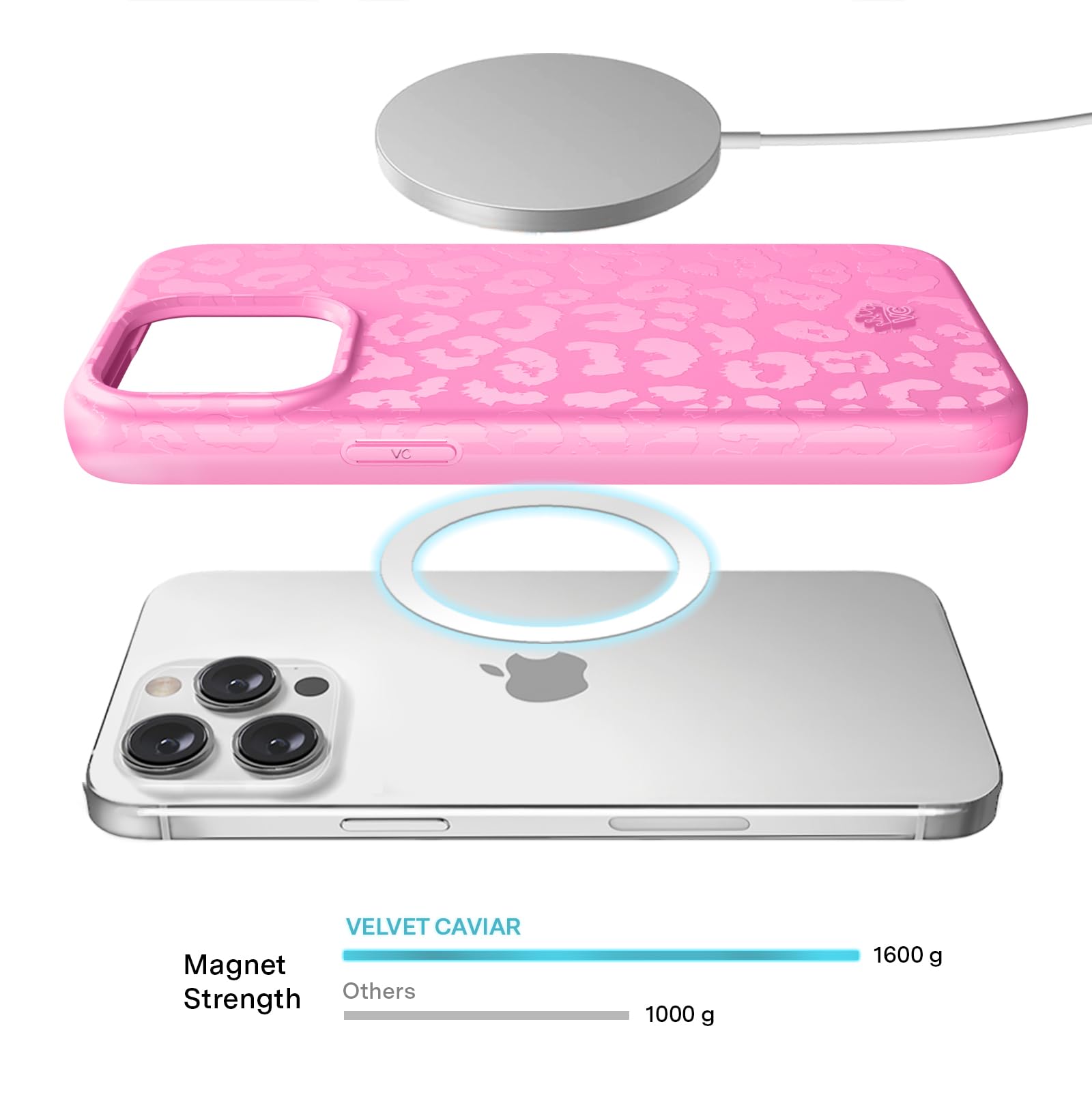 Foto 4 pulgar | Funda De Teléfono Velvet Caviar Compatible Con Iphone 15 Pro Max Con Estampado De Leopardo Rosa - Venta Internacional.