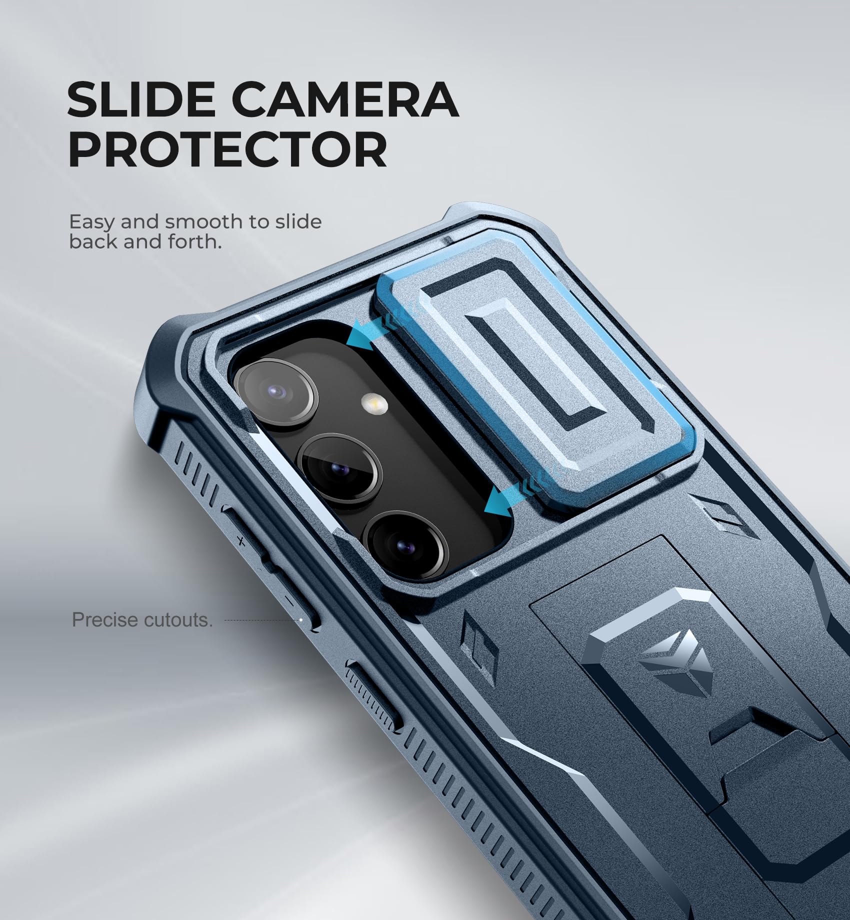 Foto 4 pulgar | Funda Dexnor Para Samsung Galaxy S24 Con Cámara Deslizante, Color Azul - Venta Internacional.