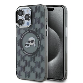 Foto 1 | Funda Karl Monograma Cabeza K&c Para Iphone 15 Pro - Negro