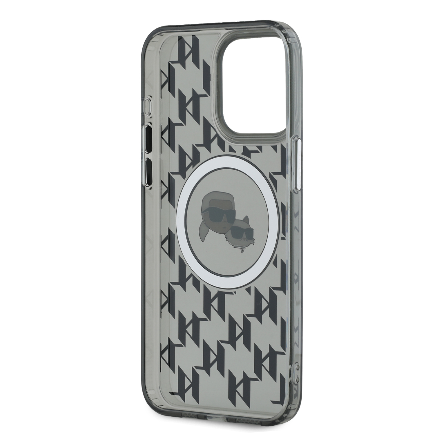 Foto 8 pulgar | Funda Karl Monograma Cabeza K&c Para Iphone 15 Pro - Negro