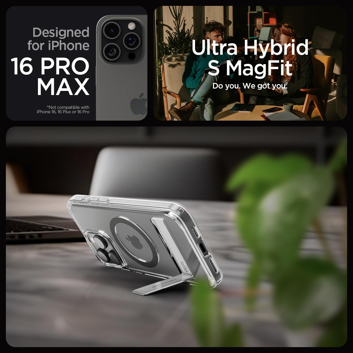 Foto 2 | Funda Spigen Ultra Hybrid S Magfit Para Iphone 16 Pro Max - Venta Internacional.