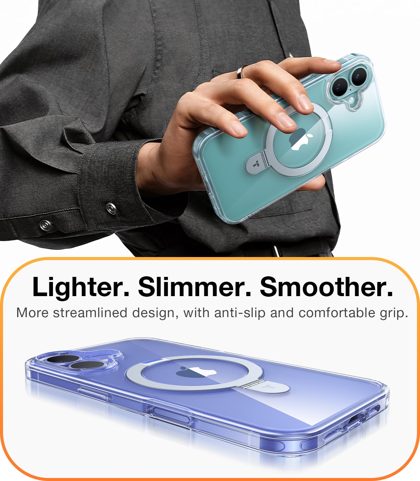 Foto 8 pulgar | Funda De Teléfono Torras Ultra Magnetic Para Iphone 16 Plus Crystal - Venta Internacional.