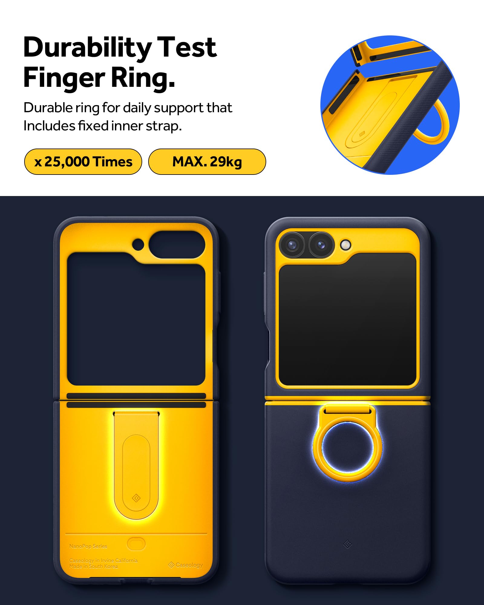 Foto 6 pulgar | Funda De Silicona Caseology Nano Pop Para Samsung Galaxy Z Flip 6 Blueberry Navy - Venta Internacional.