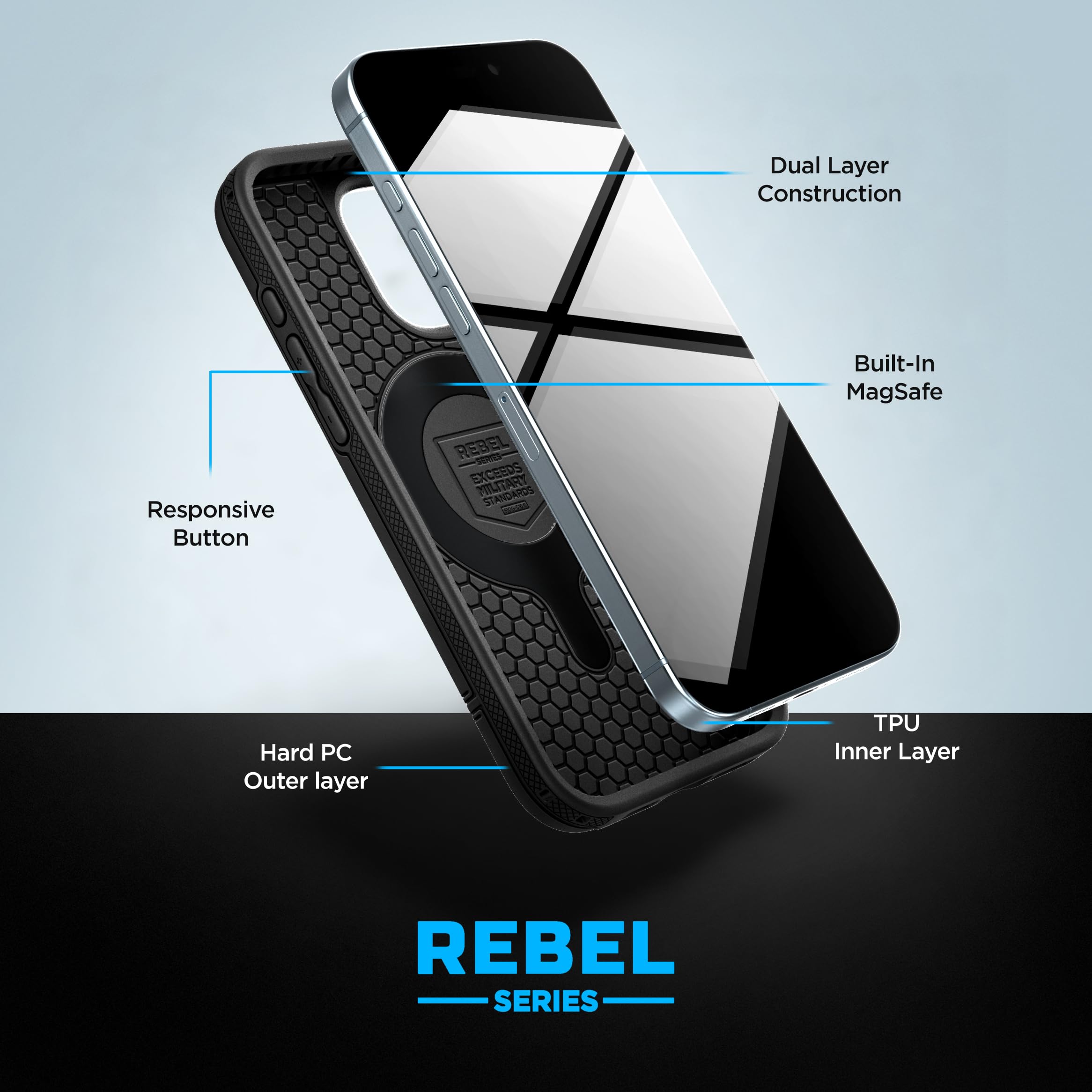 Foto 4 pulgar | Funda Tipo Cinturón Rebel Para Iphone 16 Pro Max Con Magsafe - Venta Internacional.