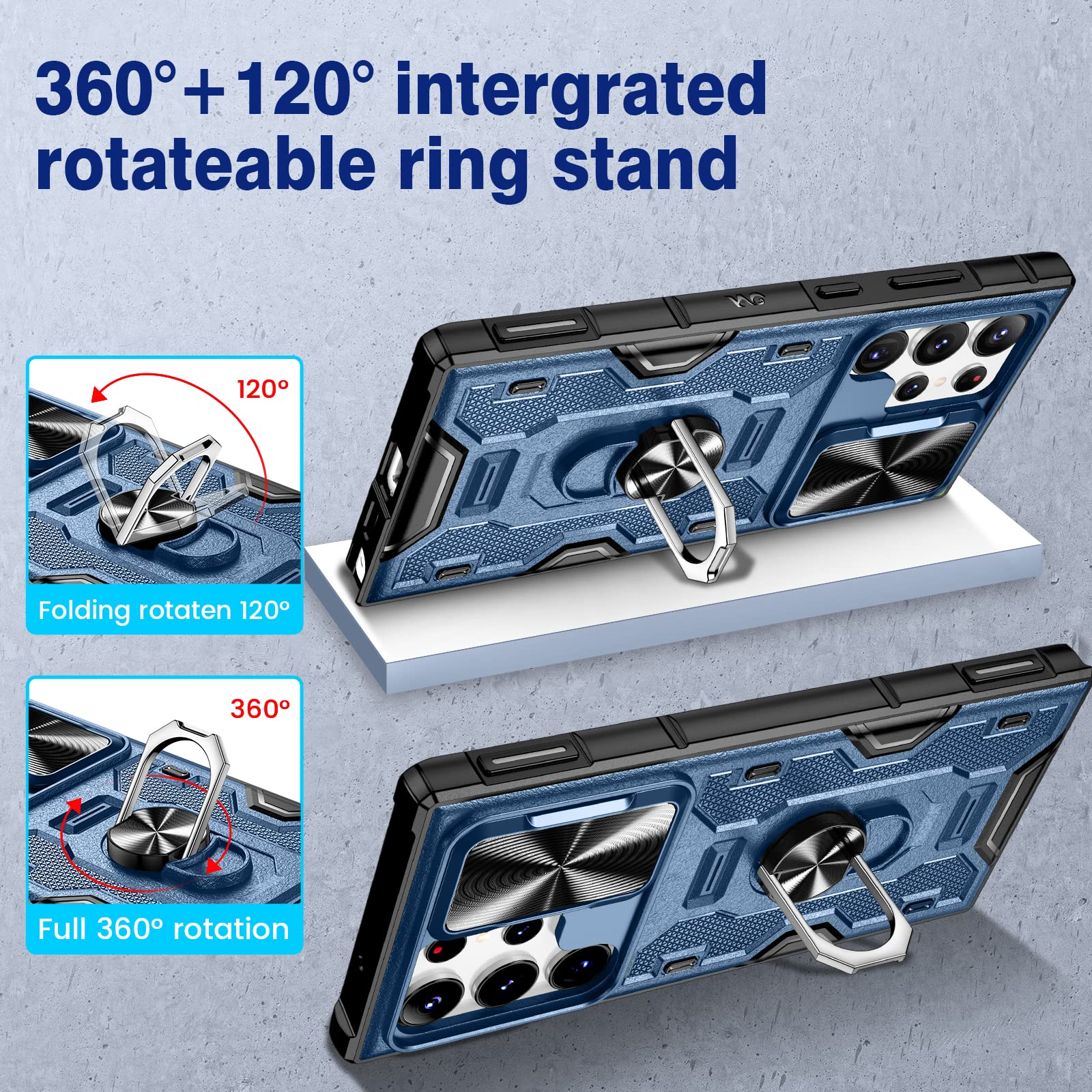 Foto 5 | Funda Vego Para Samsung Galaxy S23 Ultra Con Soporte Y Clip Para Cinturón - Venta Internacional.