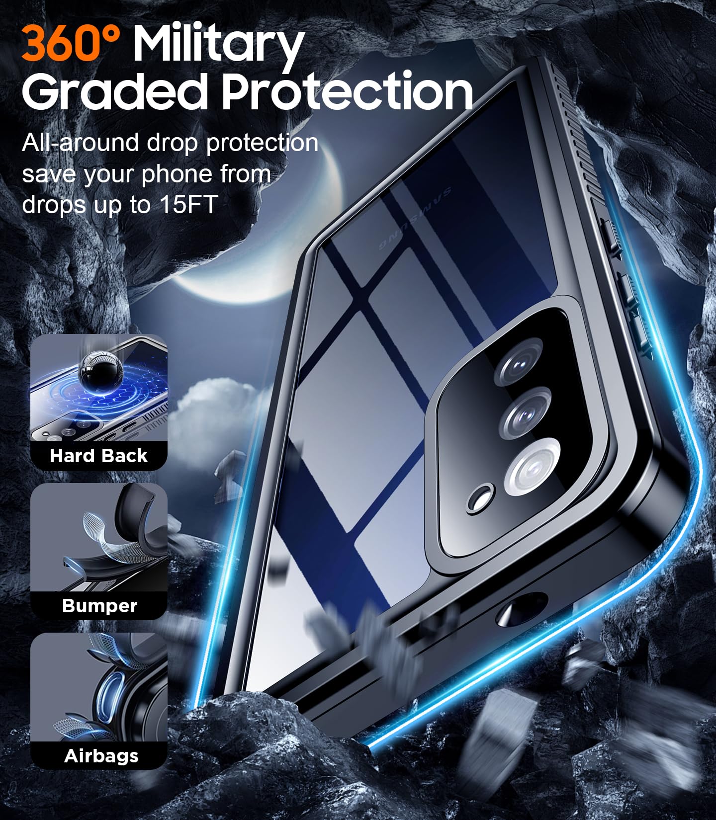 Foto 3 | Funda Temdan Impermeable Y A Prueba De Golpes Para Samsung Galaxy S20 Fe - Venta Internacional.