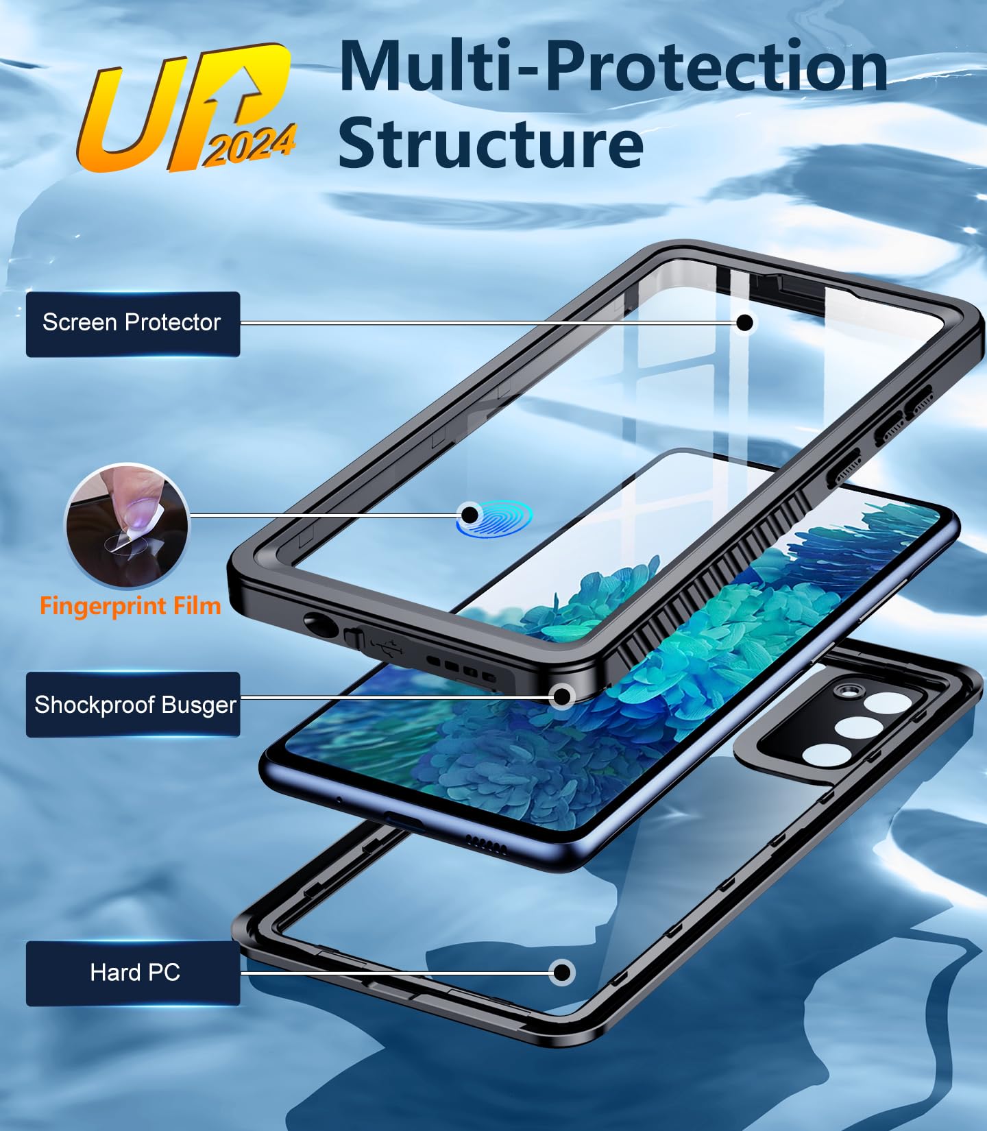 Foto 4 | Funda Temdan Impermeable Y A Prueba De Golpes Para Samsung Galaxy S20 Fe - Venta Internacional.