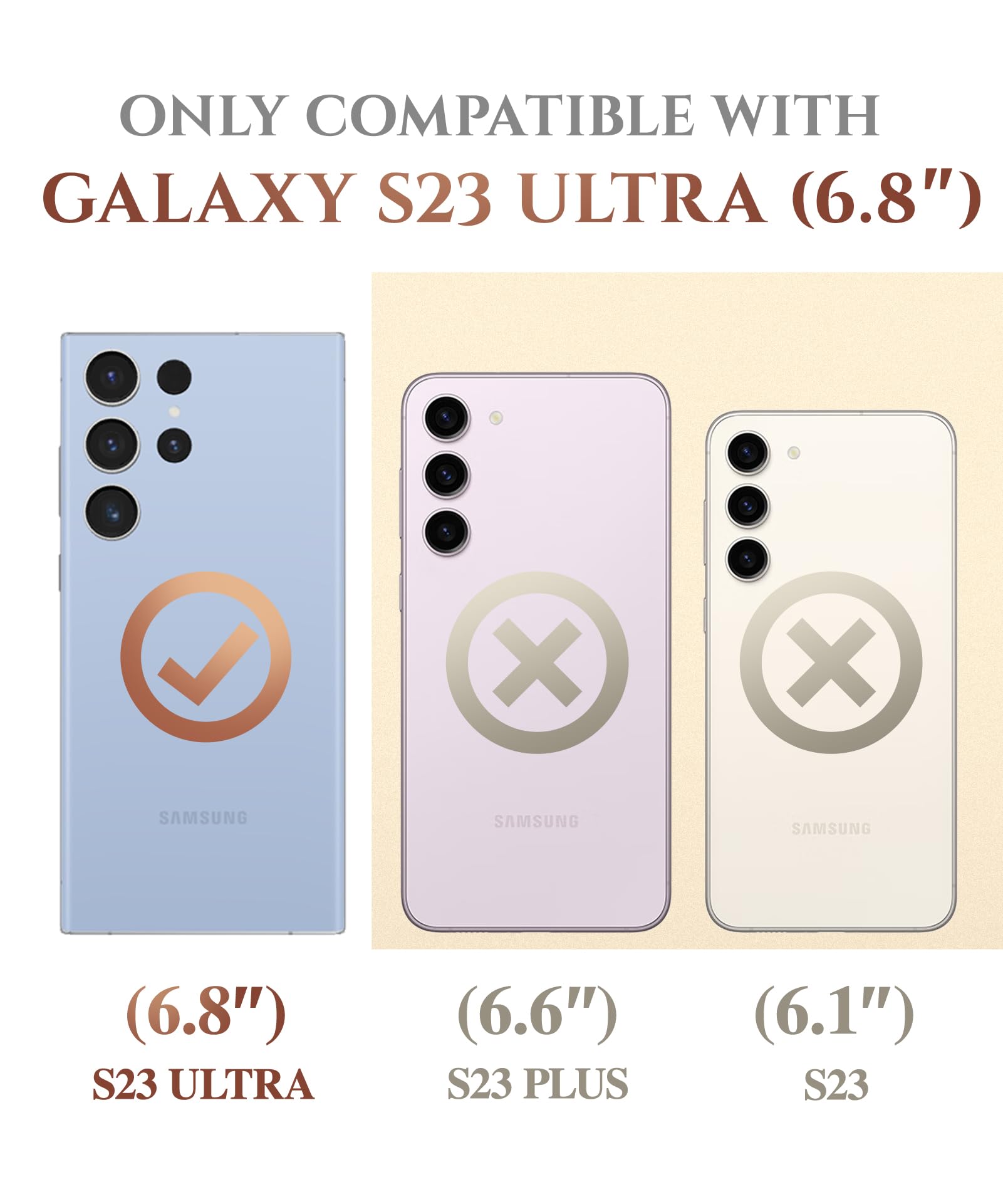 Foto 3 pulgar | Funda De Teléfono Gviewin Para Samsung Galaxy S23 Ultra 6.8 Con Funda - Venta Internacional.