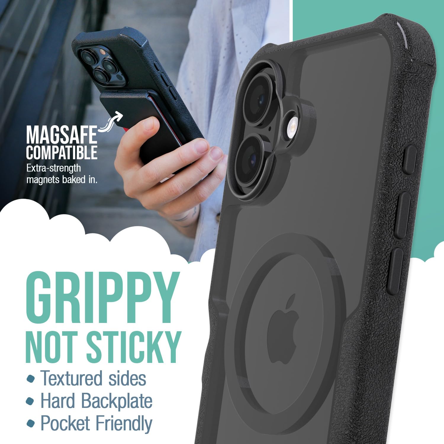 Foto 2 | Funda Magnética Protectora Smartish Gripzilla Para Iphone 16 Plus - Venta Internacional.