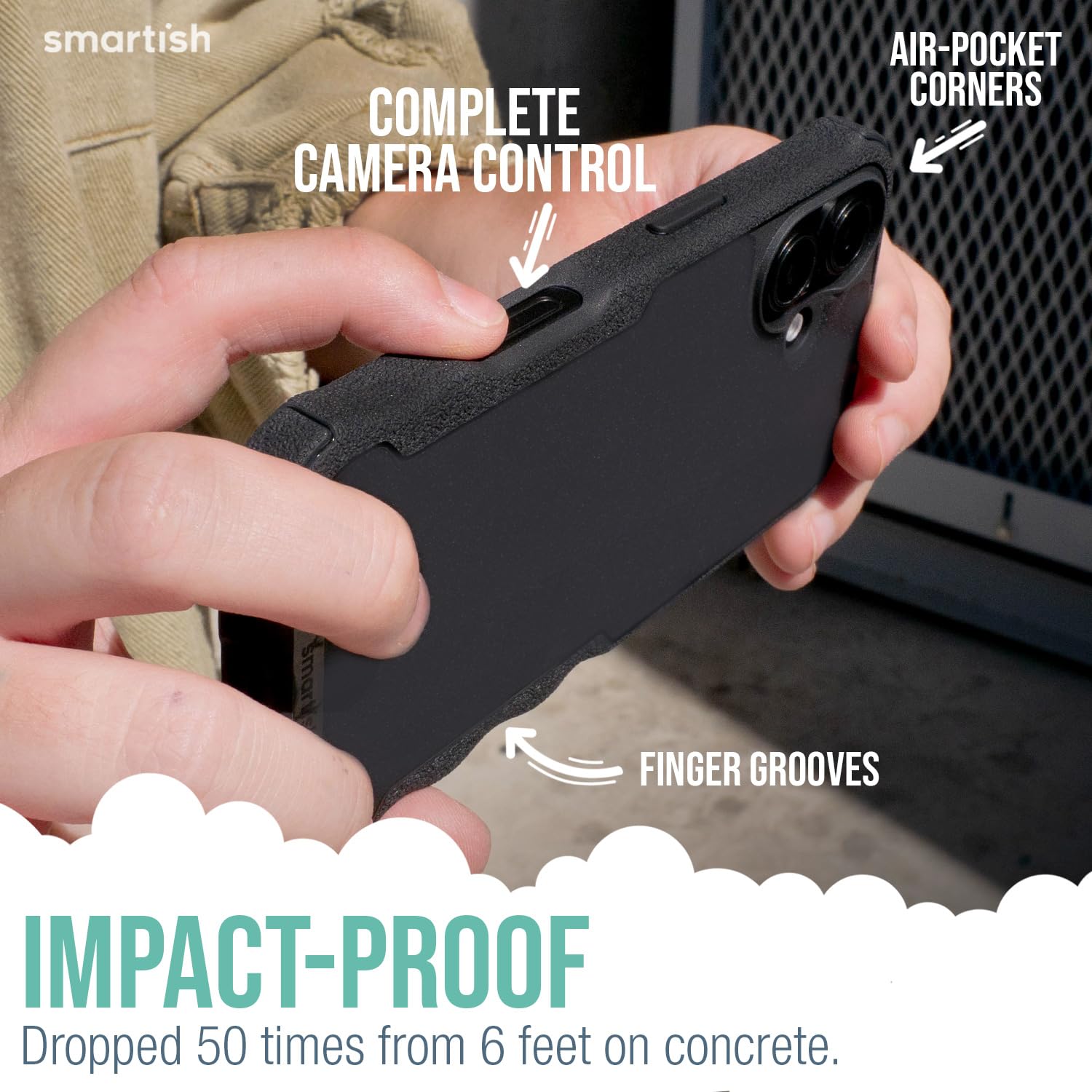 Foto 3 | Funda Magnética Protectora Smartish Gripzilla Para Iphone 16 Plus - Venta Internacional.