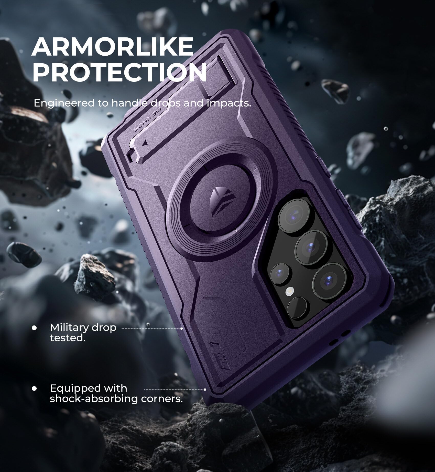 Foto 7 pulgar | Funda Magnética Dexnor Para Samsung Galaxy S24 Ultra Purple - Venta Internacional.